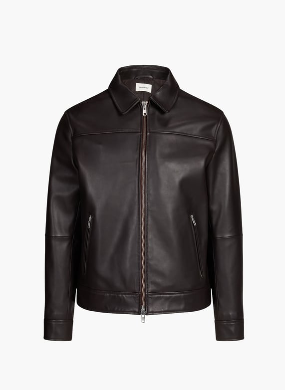 Blouson Fool en cuir d'agneau | Marron