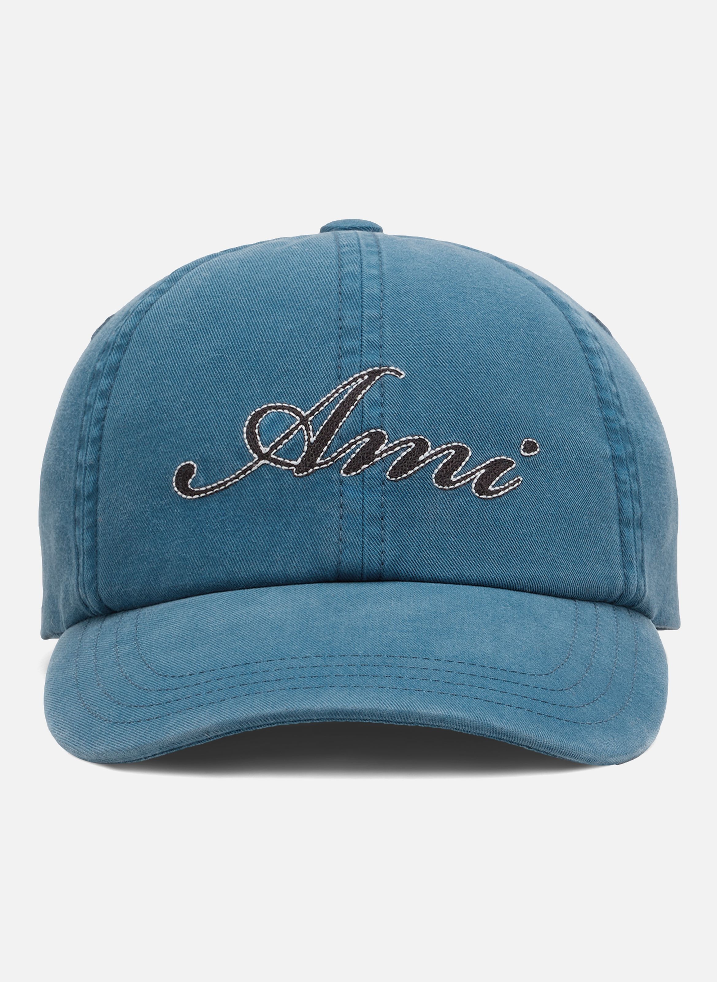Casquette unisexe en coton broderie ami paris BleuAMI PARIS