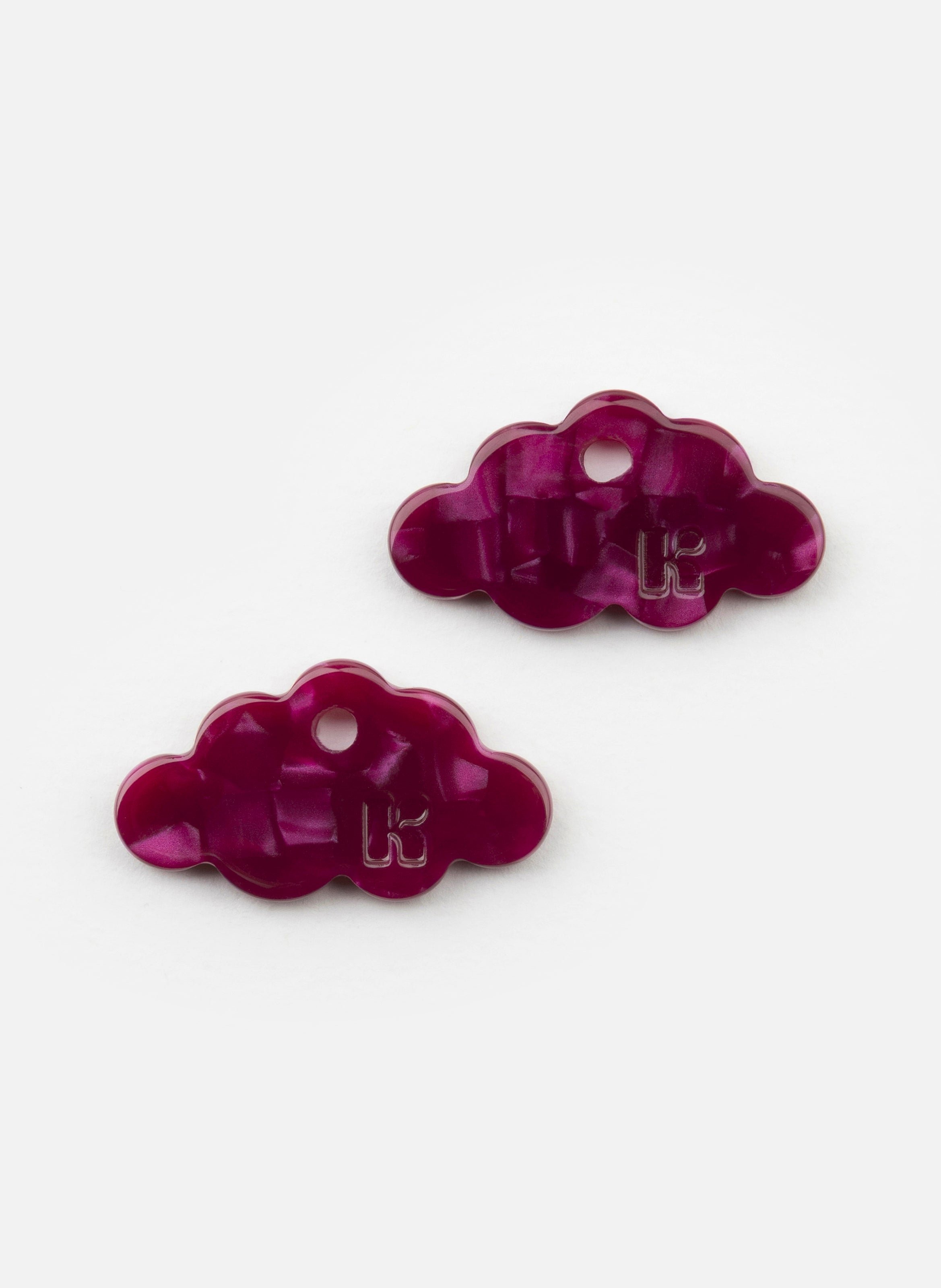 Charms nuage en acétate de cellulose KURAGE GINZA Rouge