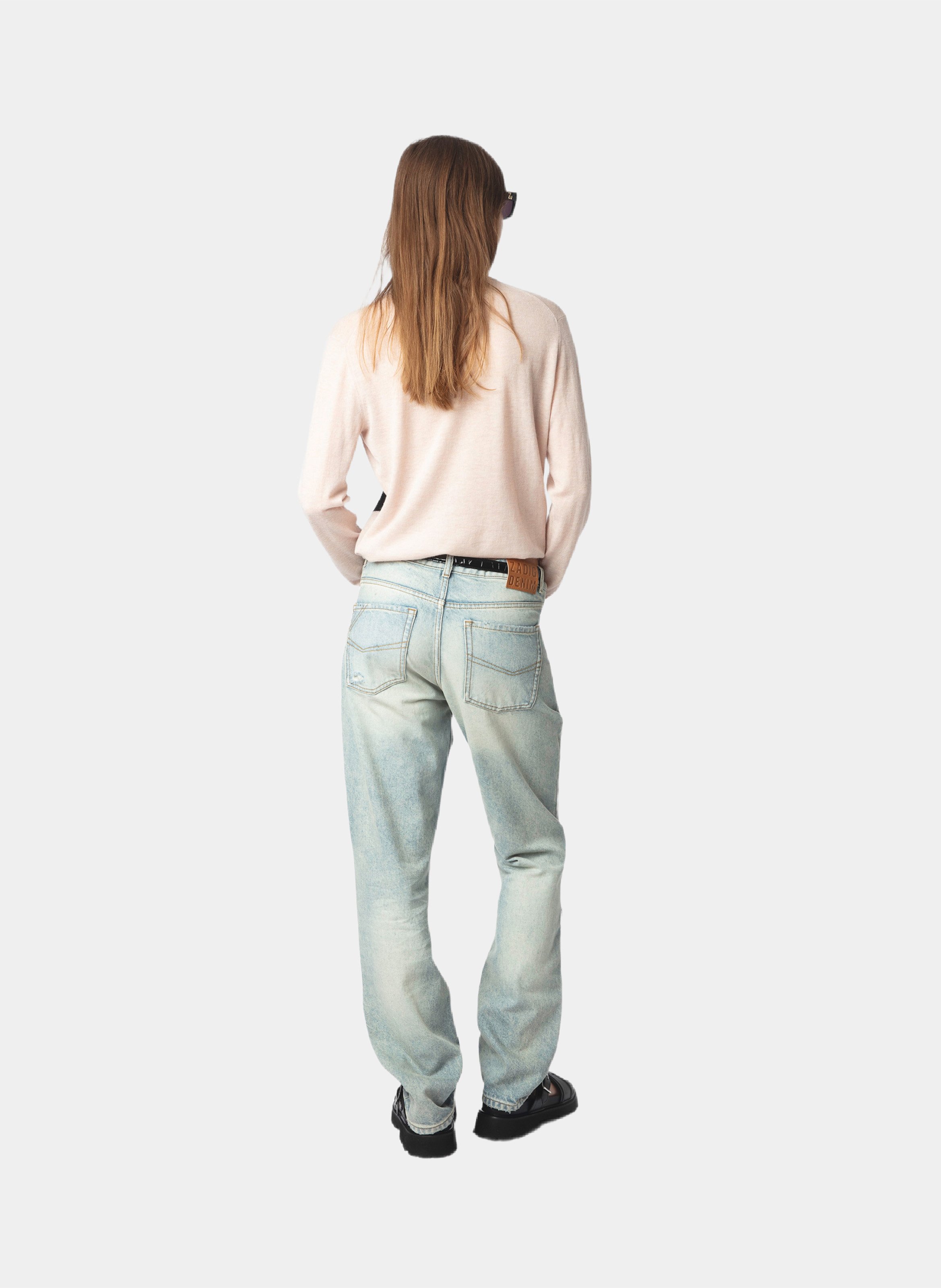 Pull droit imprimé en cachemire pravis ZADIG&VOLTAIRE Rose