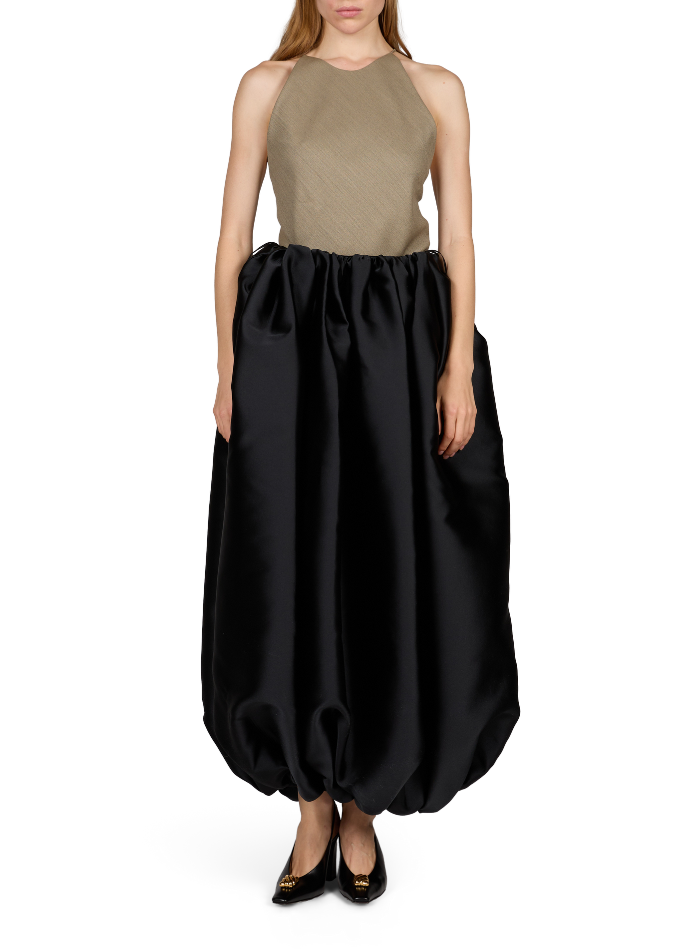 Jupe midi Boule froncée CALVIN KLEIN COLLECTION Noir