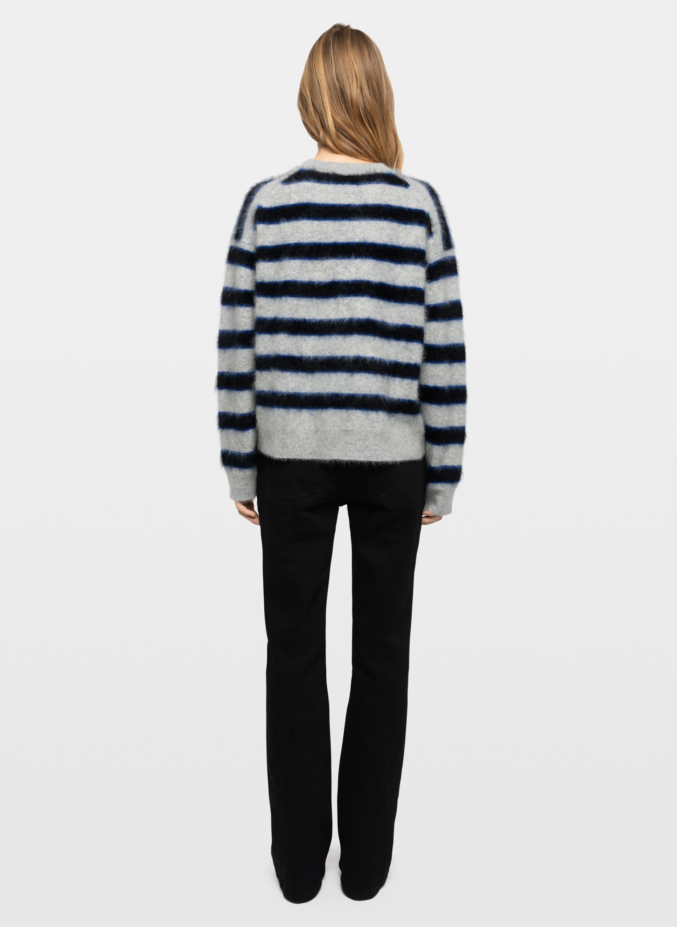 Pull droit col rond en cachemire markuz ZADIG&VOLTAIRE Gris