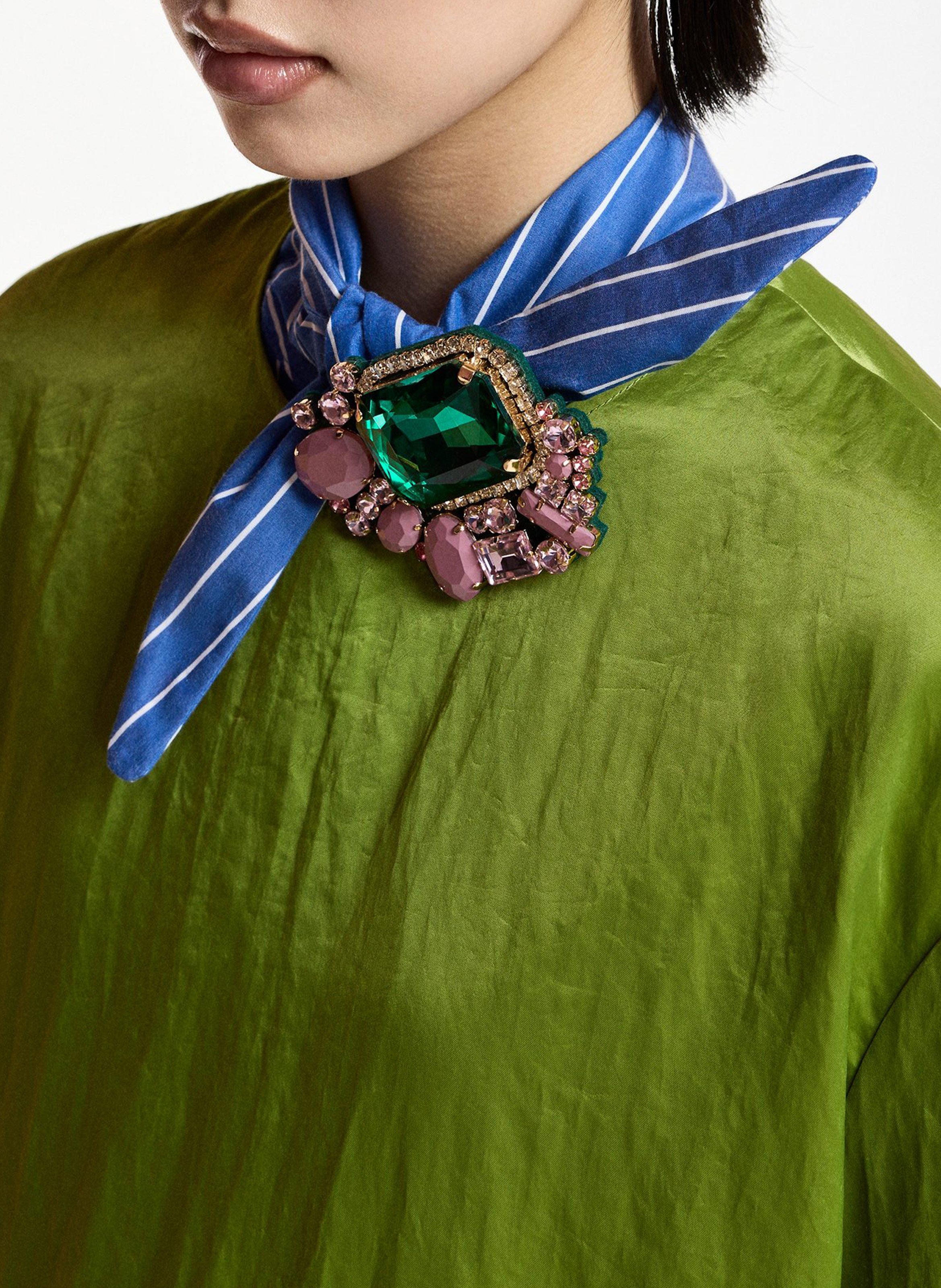 Broche avec strass kube ESSENTIEL ANTWERP Vert