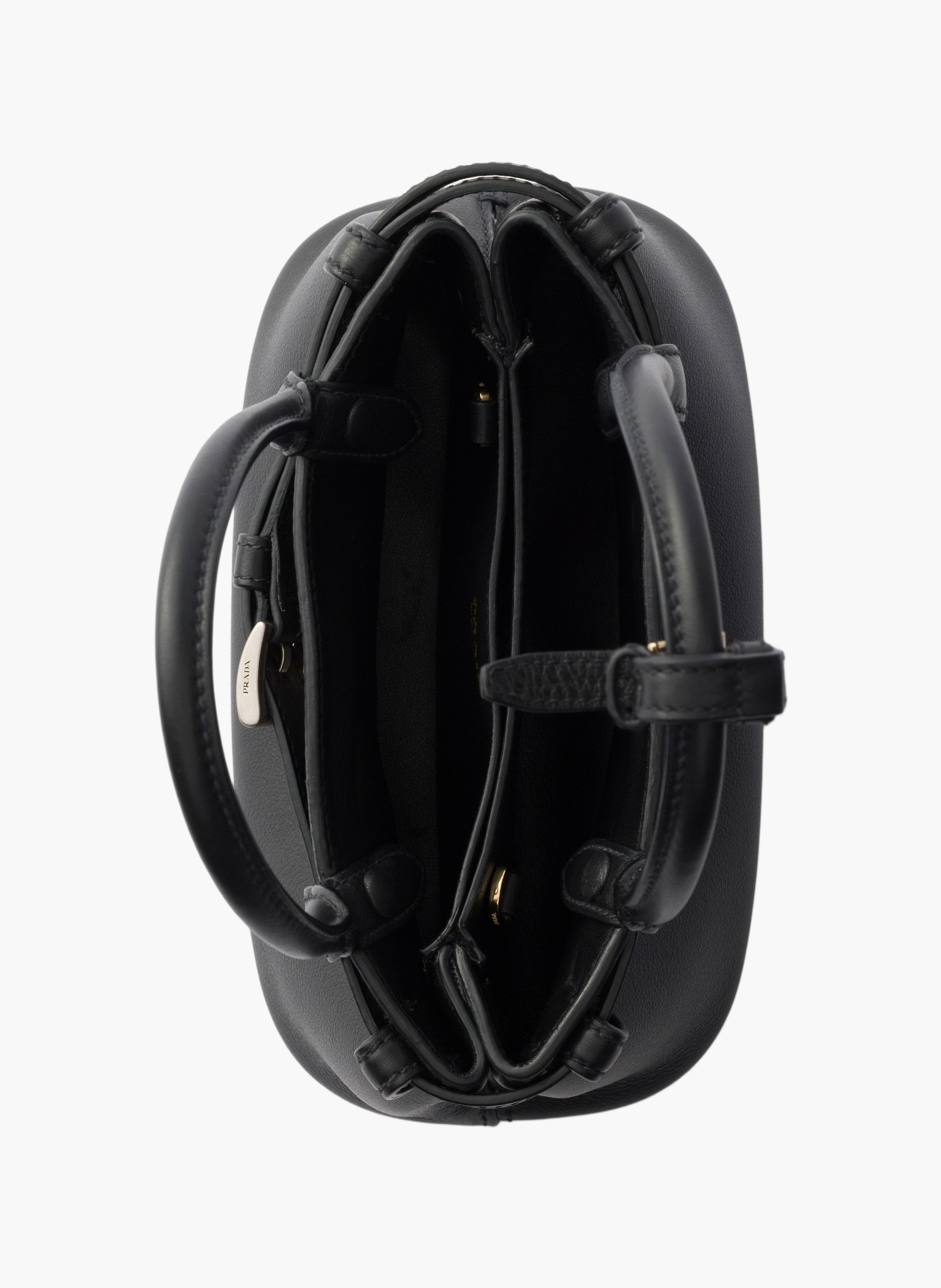 Petit sac prada buckle en cuir avec ceinture PRADA Noir