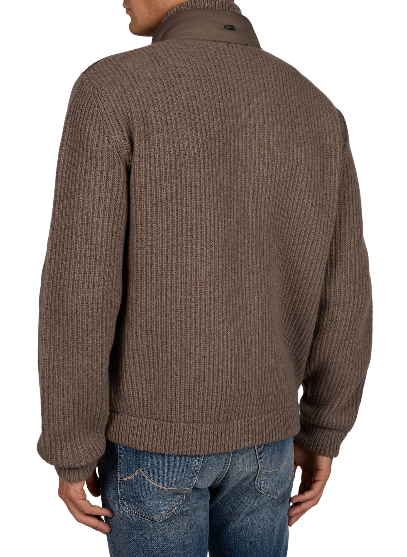 Straight wool puffer jacket HERNO Brown