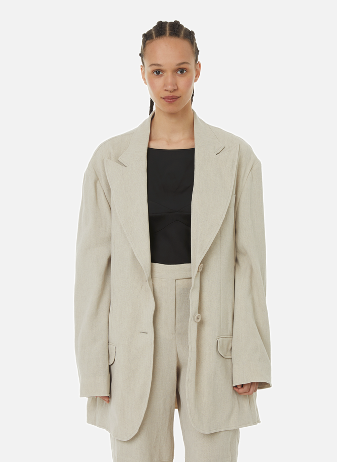 Oversized linen and cotton suit jacket ACNE STUDIOS