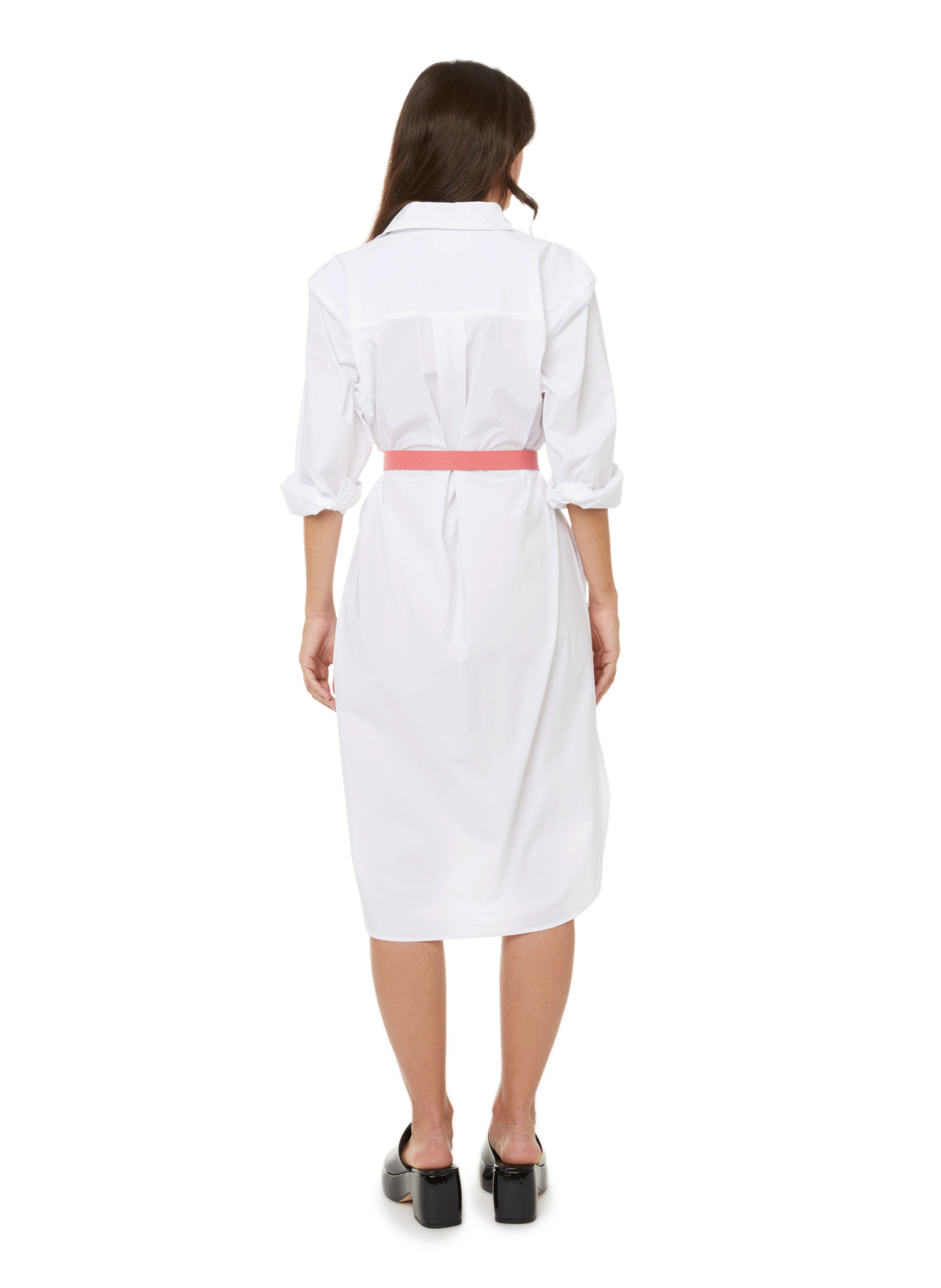 Robe chemise rayé en coton SAISON 1865 Blanc