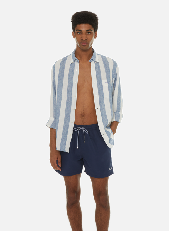 FACONNABLE Cotton swim shorts Blue