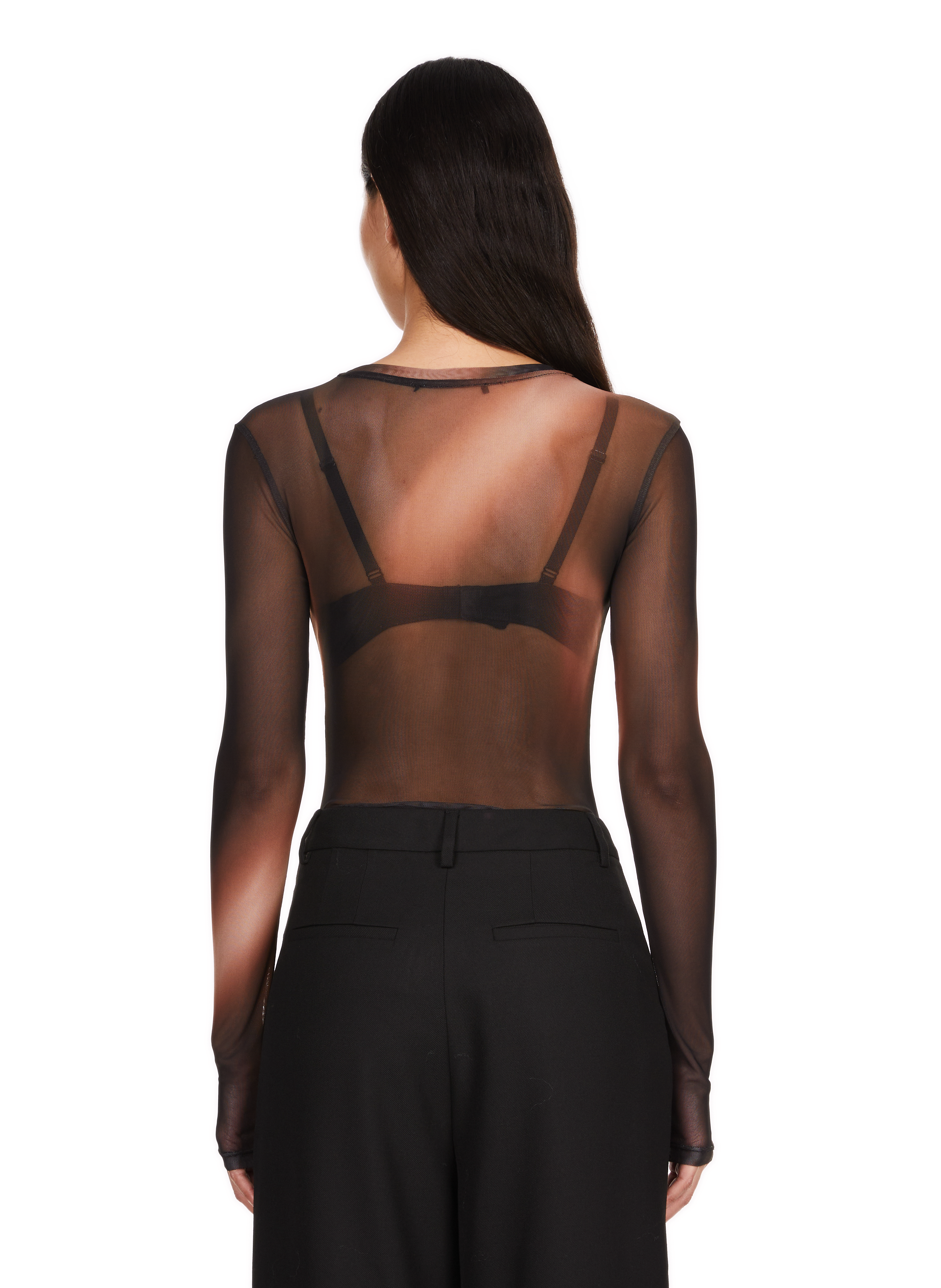 Body manches longues en mesh imprimé Sibody SAISON 1865 Multicolore