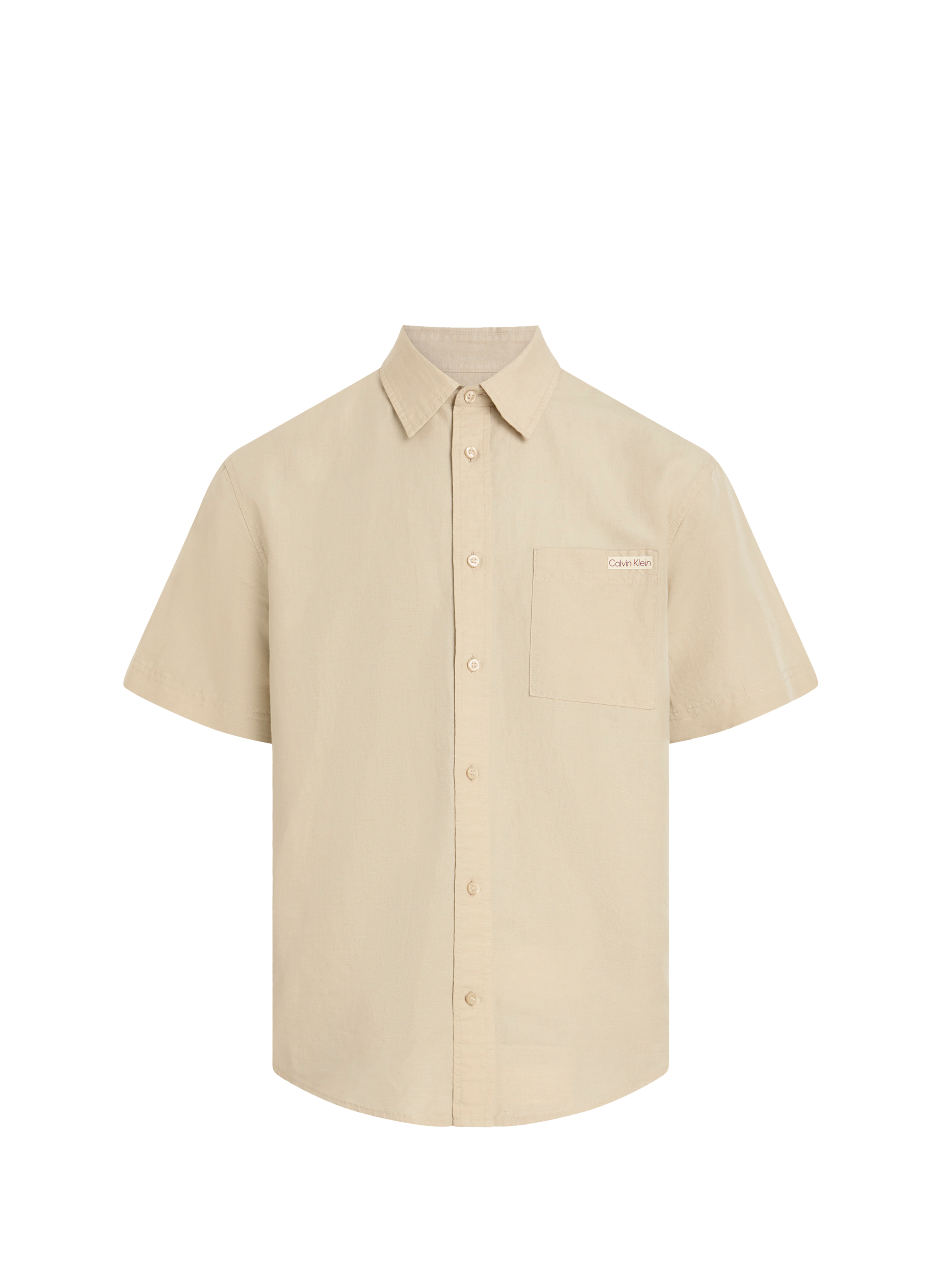 Linen and cotton shirt CALVIN KLEIN Beige