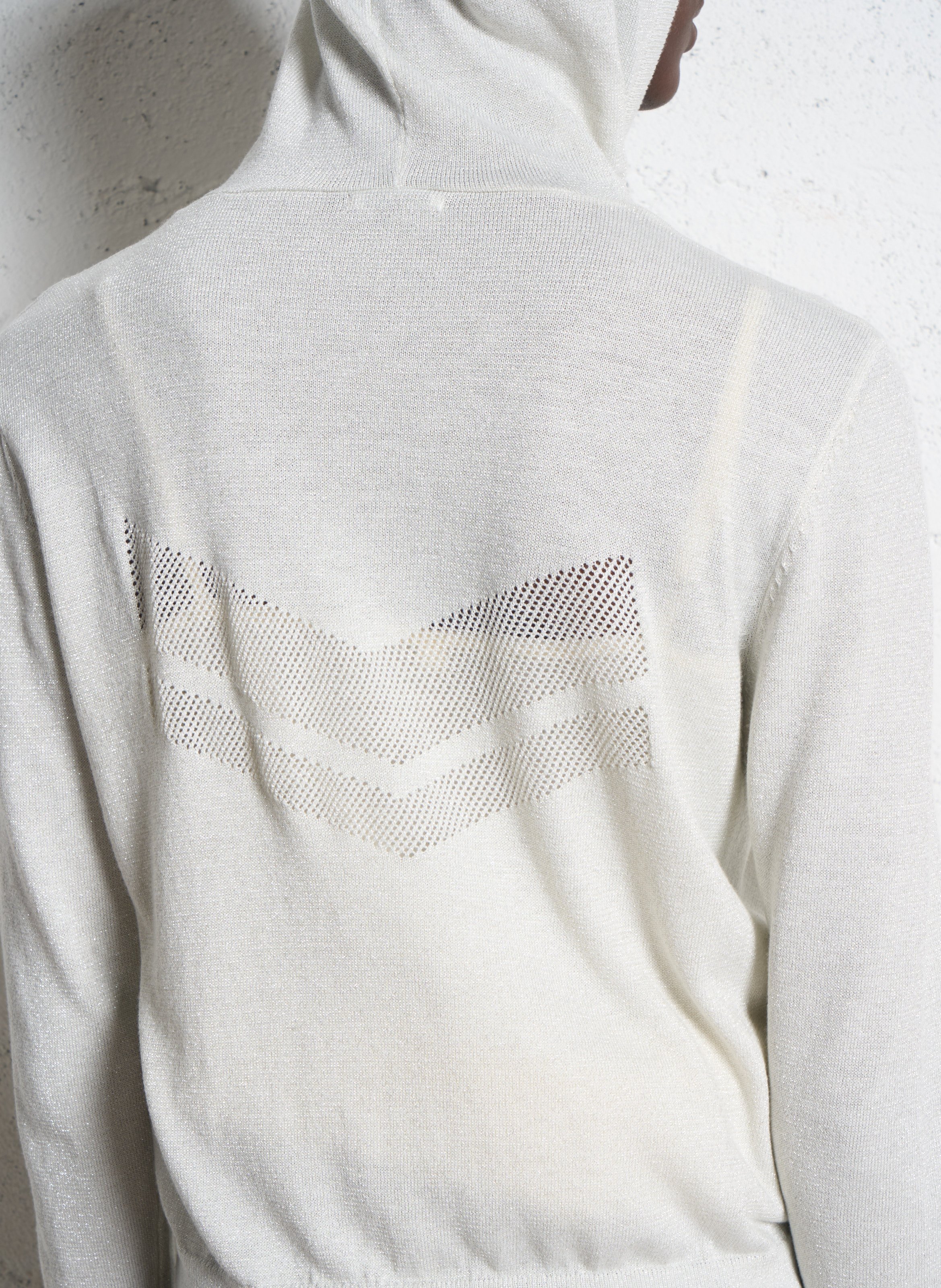 Cardigan à capuche zippé IKKS Blanc