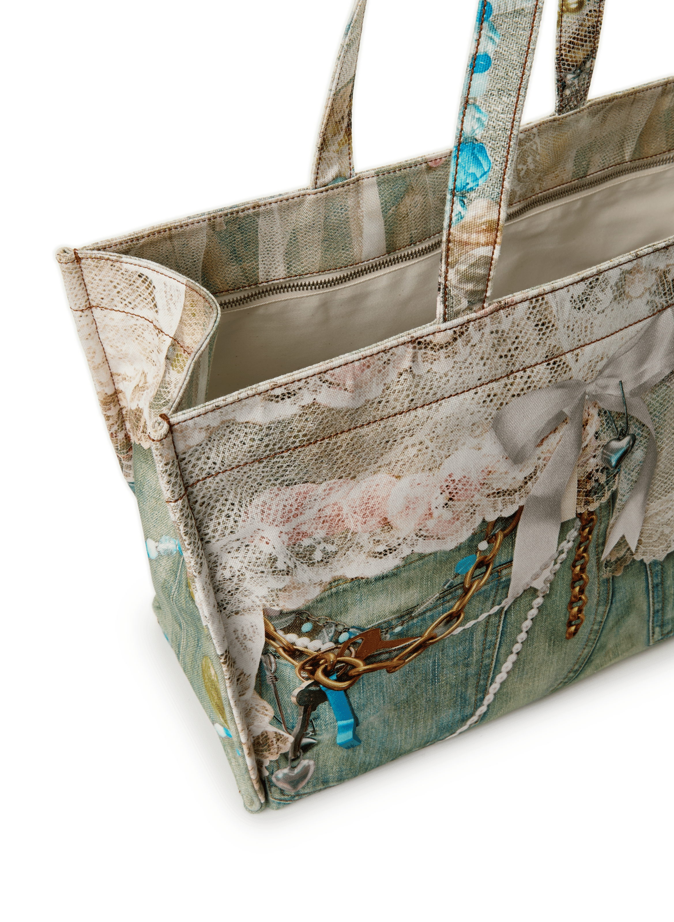 Sac cabas imprimé en toile de coton ACNE STUDIOS Multicolore