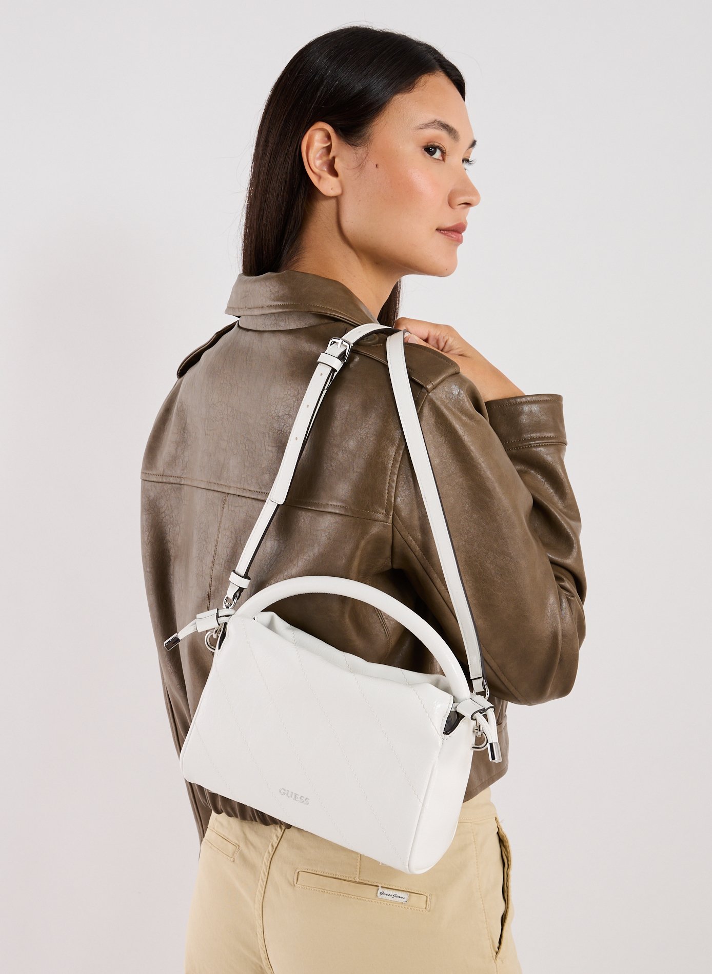 Sac à bandoulière Amys  GUESS Blanc