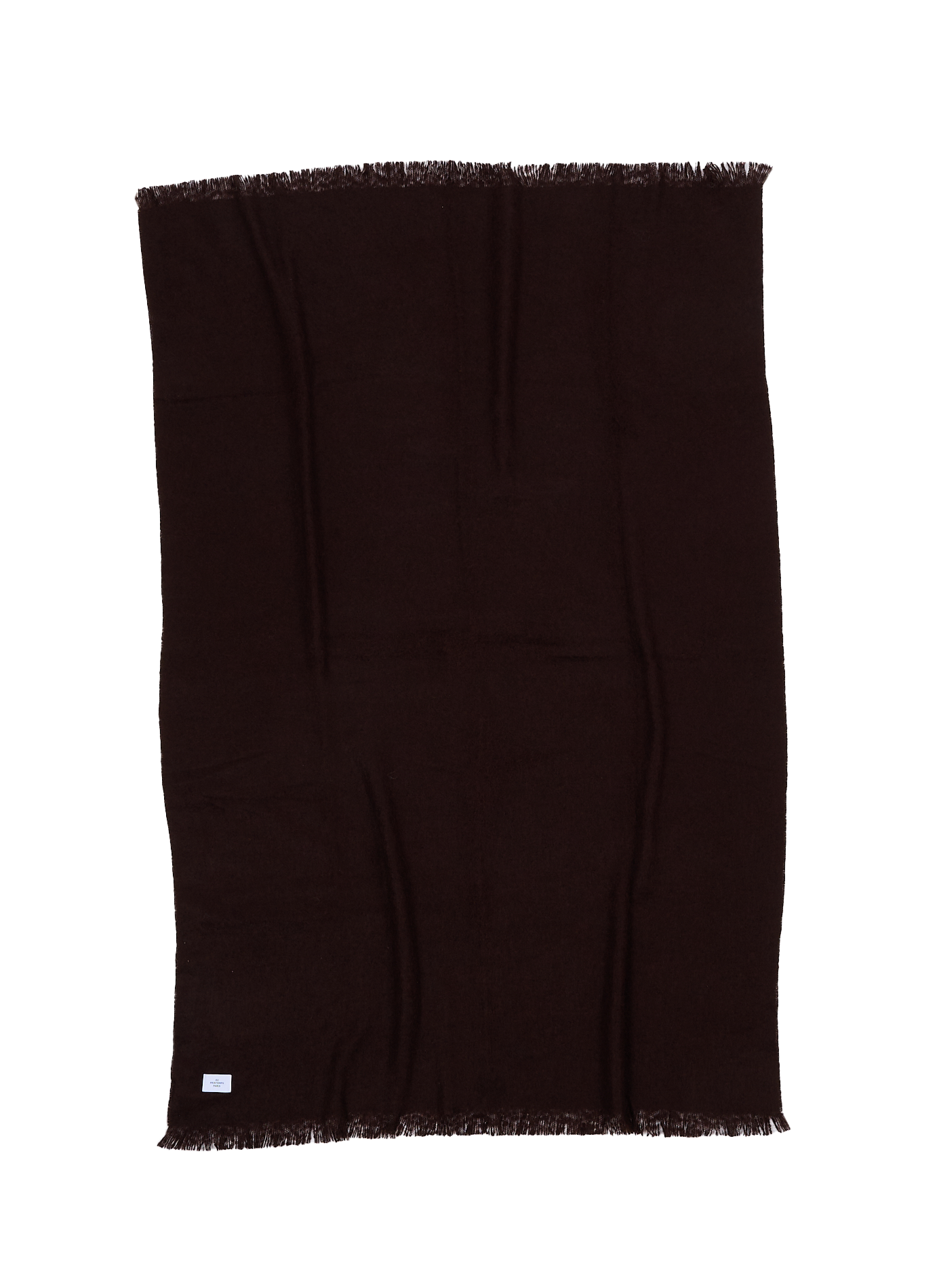 Plaid effet mohair AU PRINTEMPS PARIS Marron