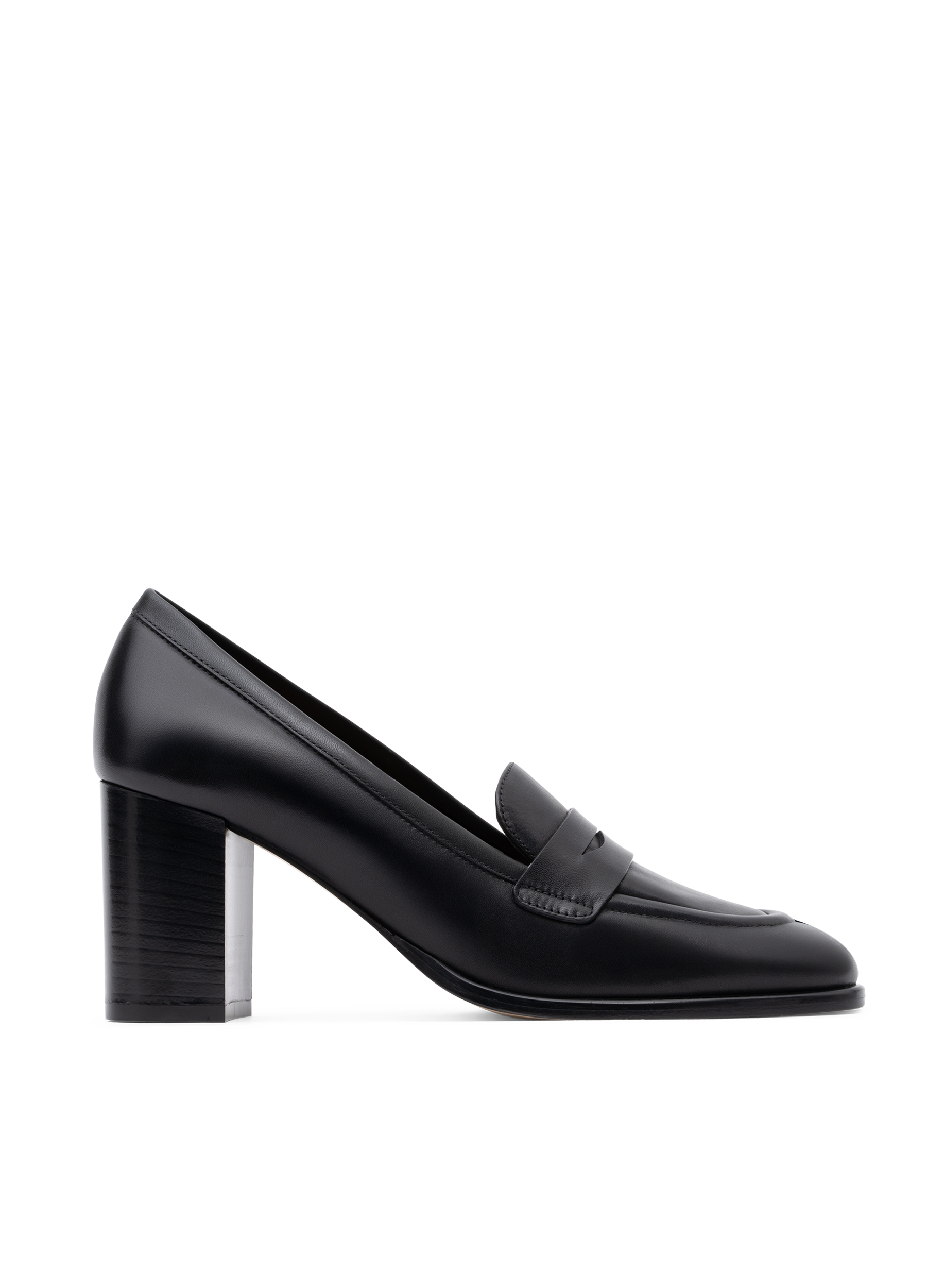 Mocassins vittore en veau lisse PARALLELE Noir
