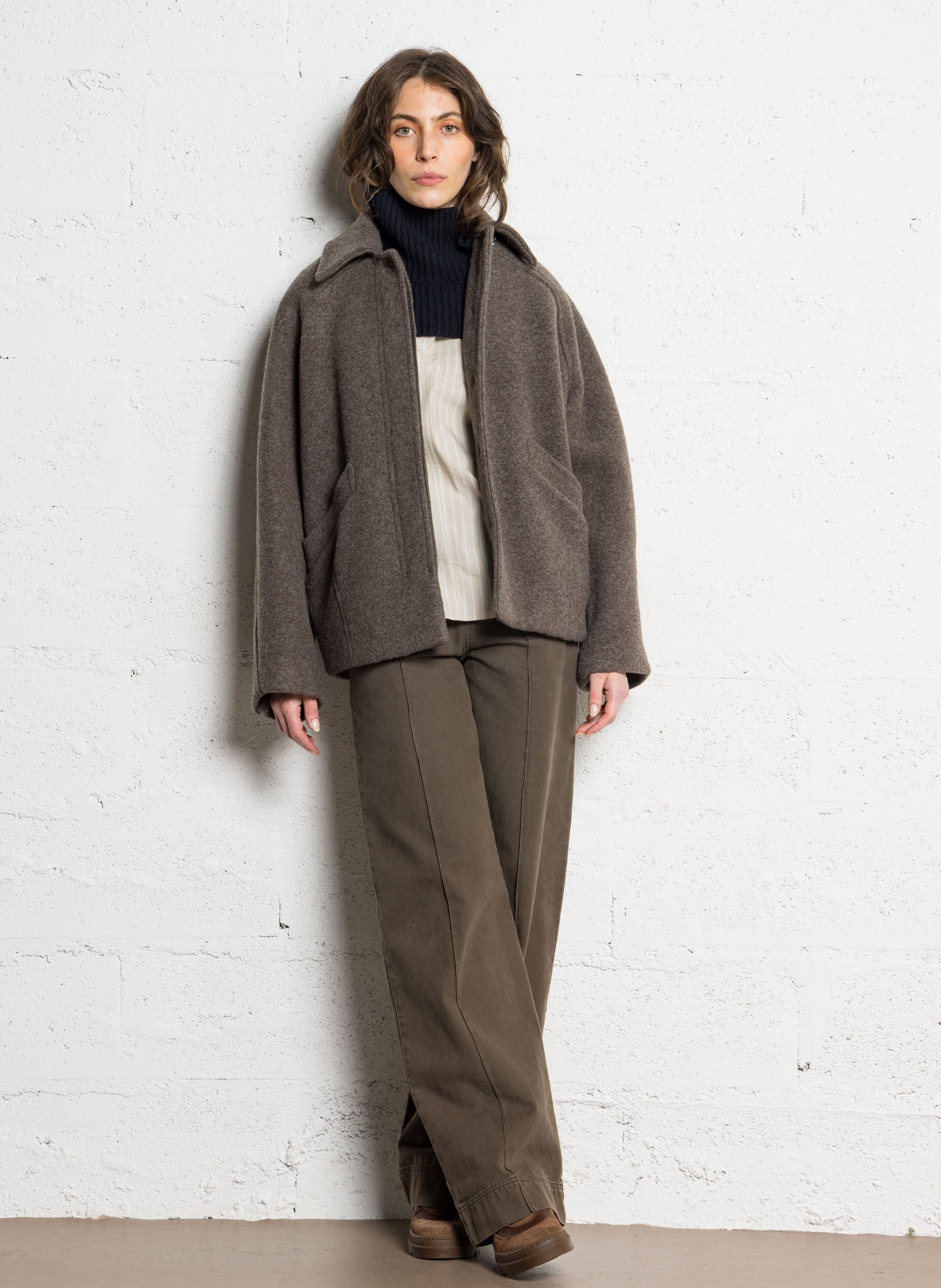 Pantalon large en coton harold SOEUR Kaki