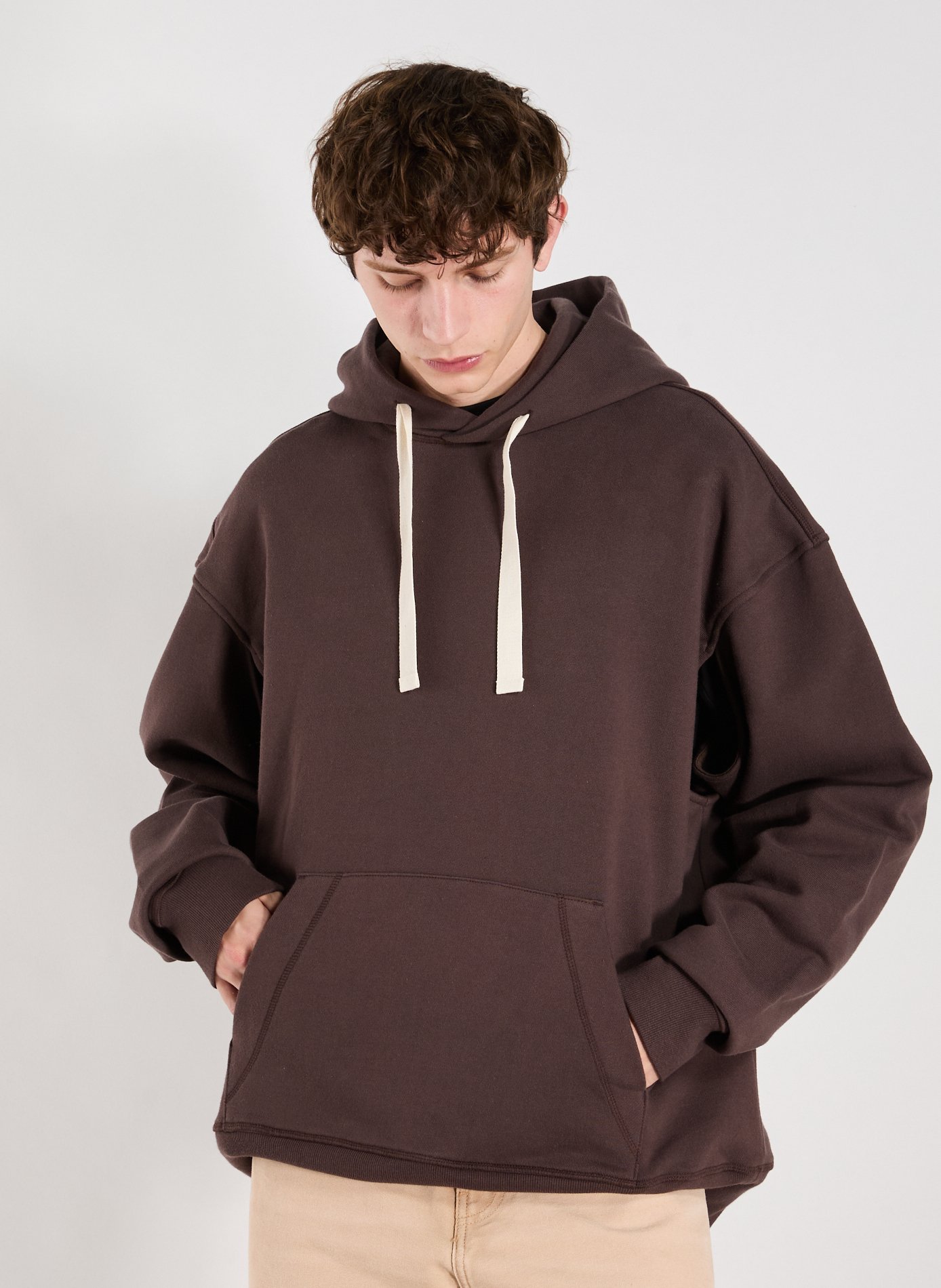 MERELY MADE Sweatshirt oversize en coton Marron