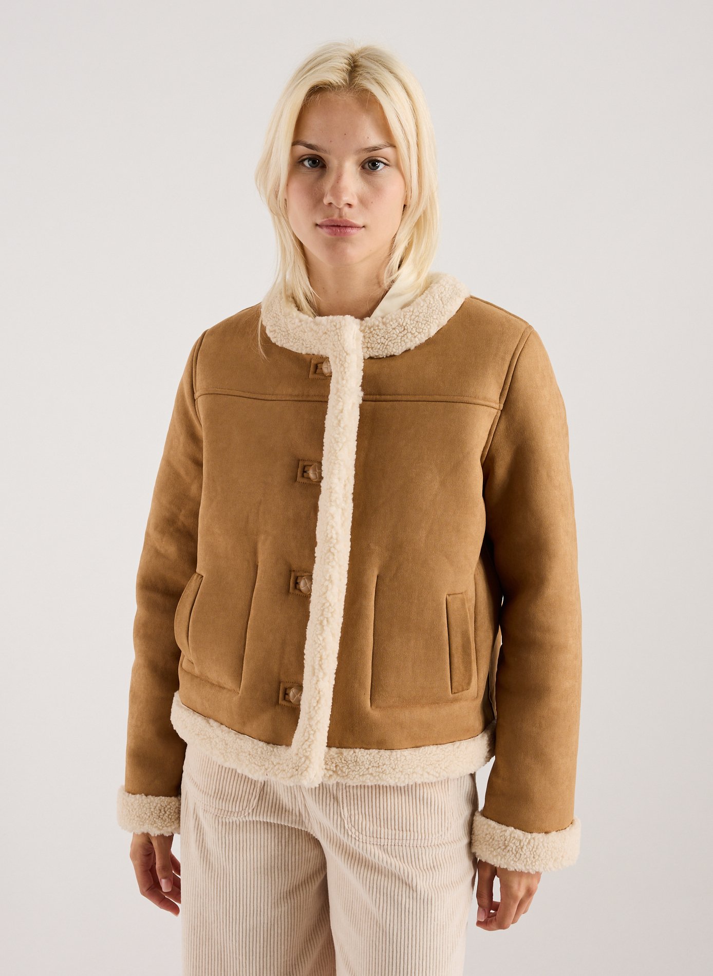 SUNCOO Veste droite col arrondi Marron