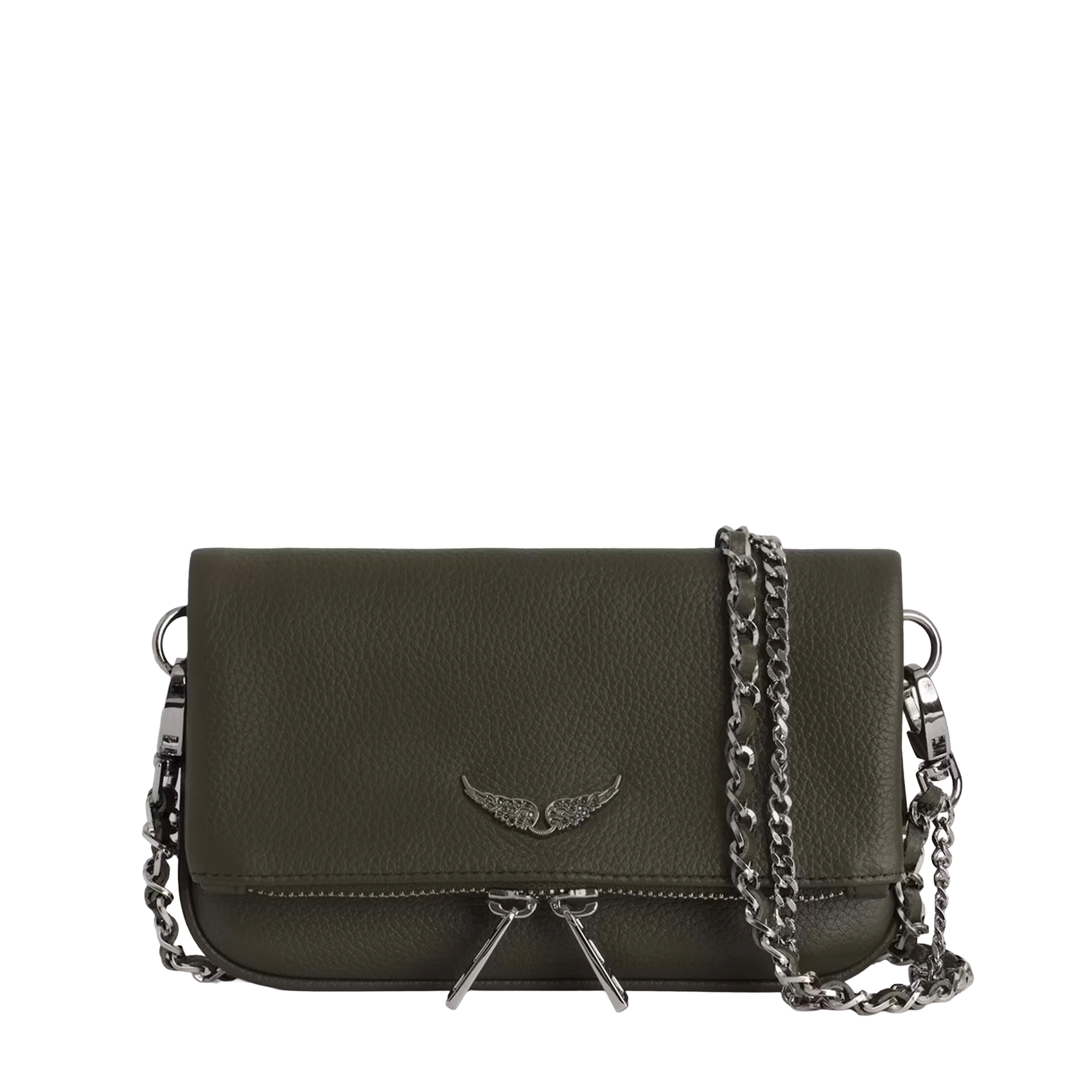 Pochette en cuir rock nano ZADIG&VOLTAIRE Vert
