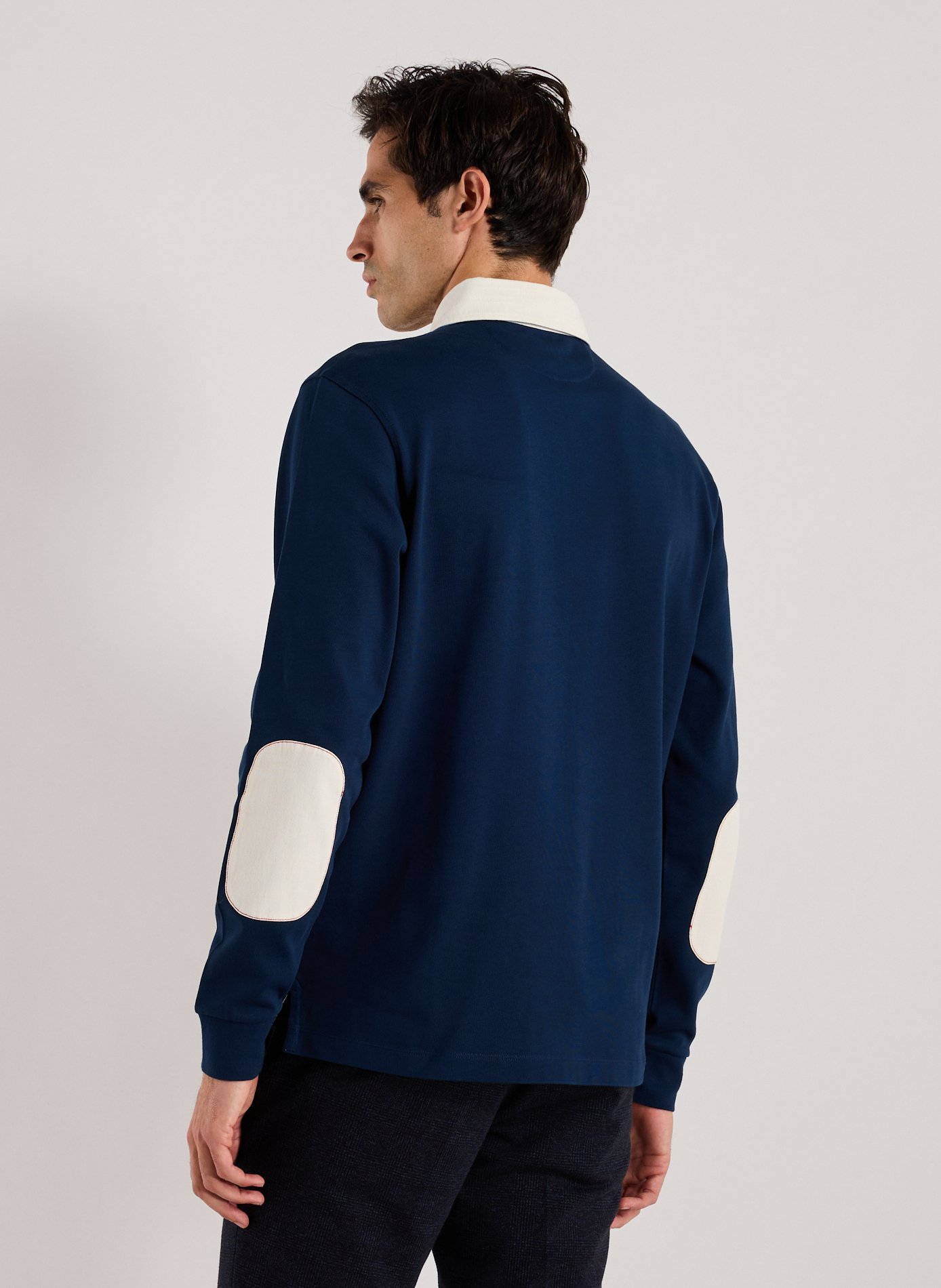 Long-sleeve cotton Polo shirt FACONNABLE Blue