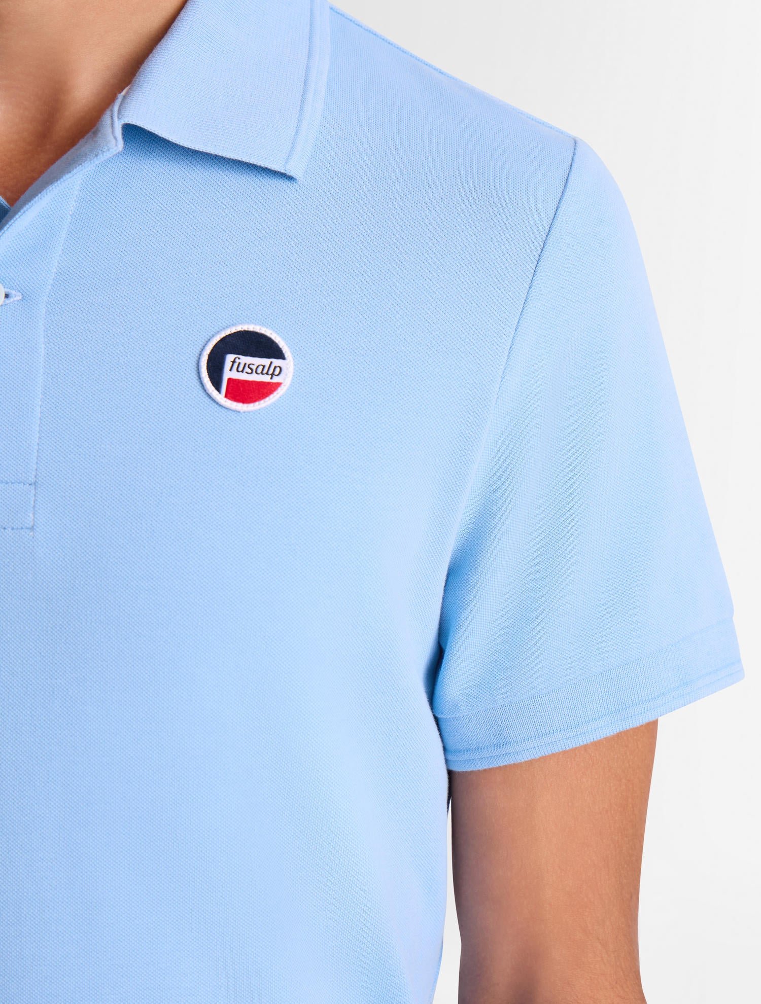 Polo manches courtes elbin col polo coupe ajustée FUSALP Bleu