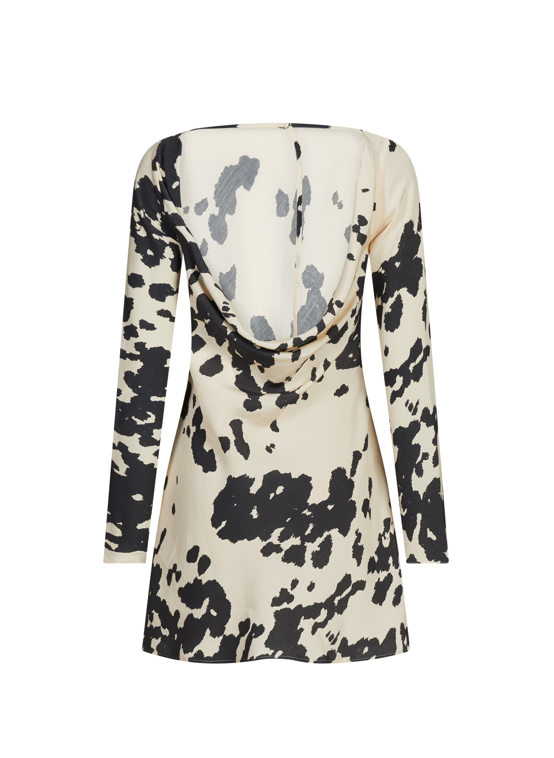 Robe courte imprimée à dos nu TOPSHOP Noir