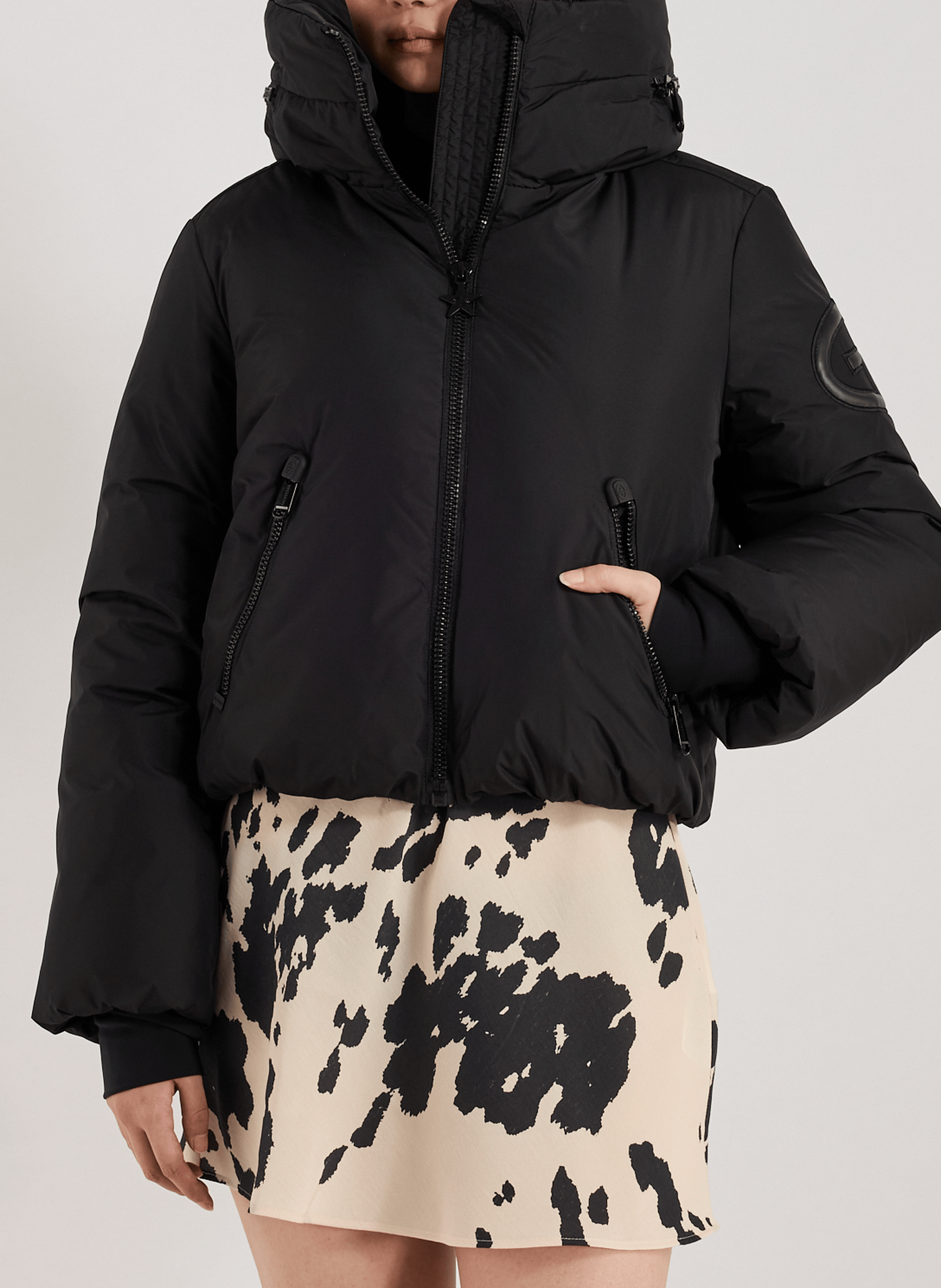 GOLDBERGH Short jacket with high collar Black