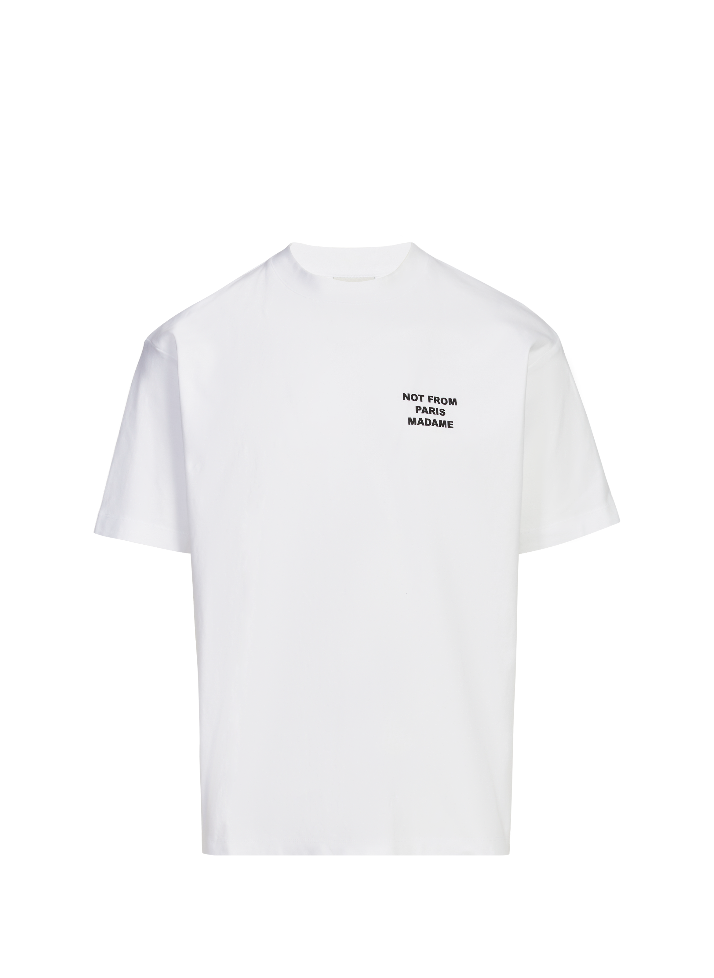 DROLE DE MONSIEUR Oversized cotton screen-printed T-shirt White