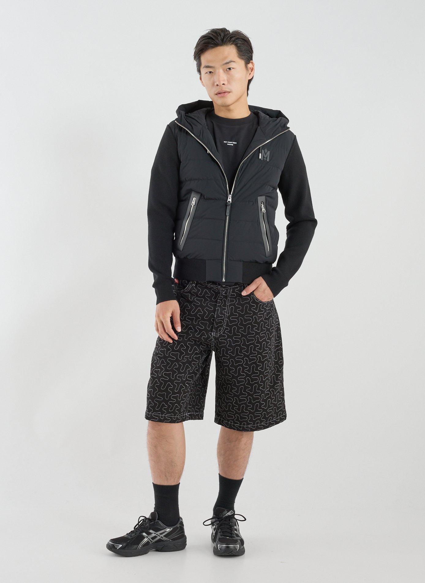 Veste légère bi-matière MACKAGE Noir