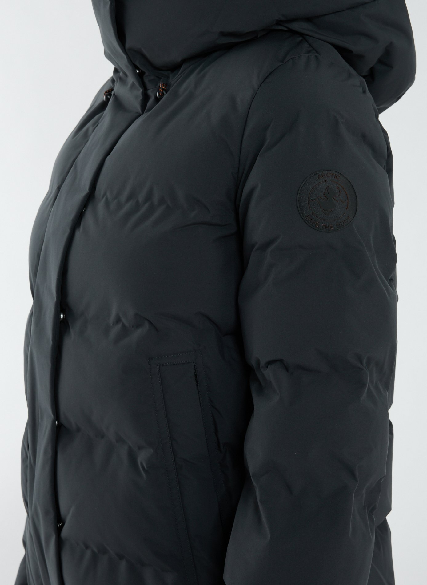 Hooded padded jacket SAVE THE DUCK Black