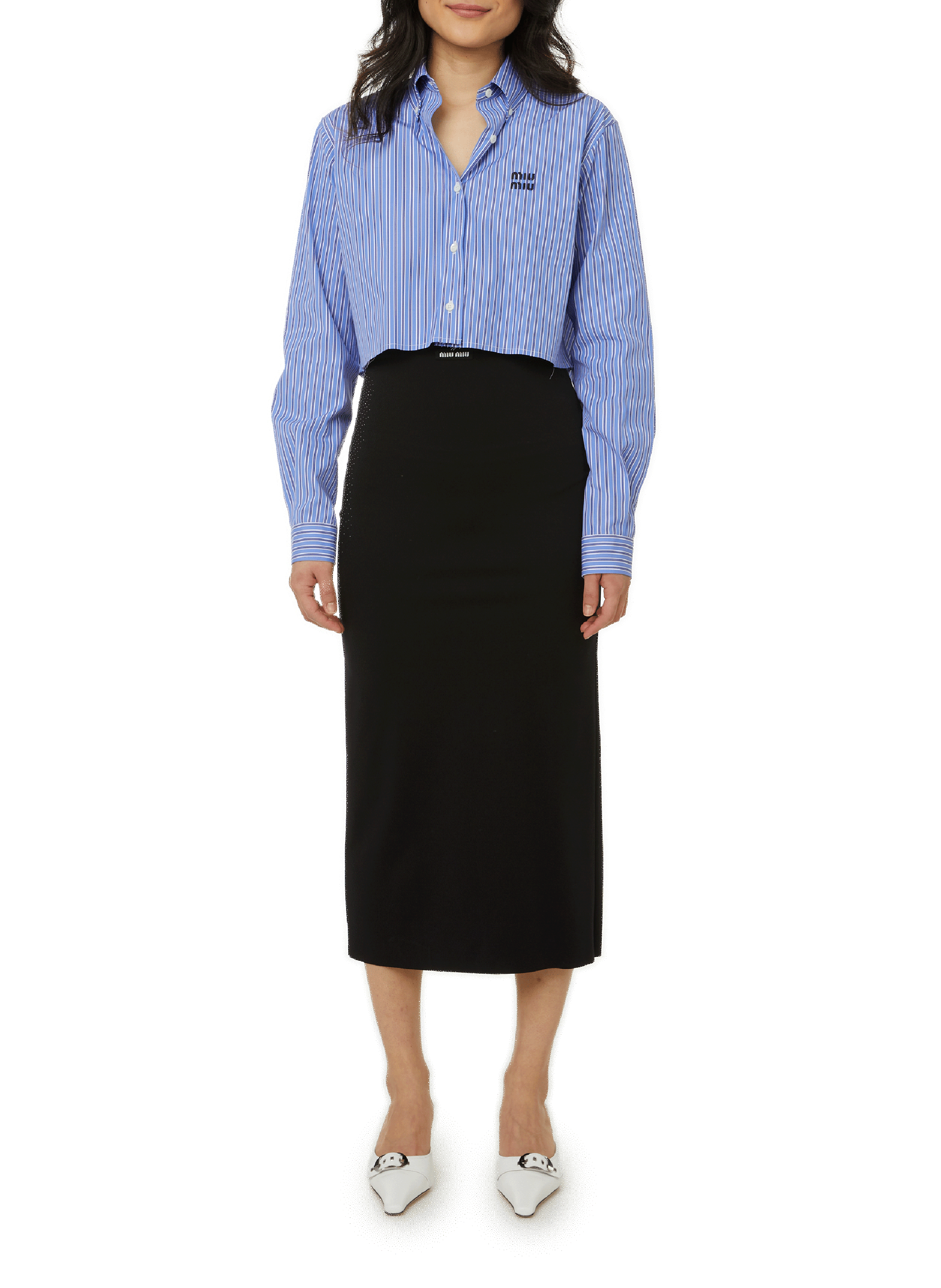 Evelyn leather mules BY FAR White