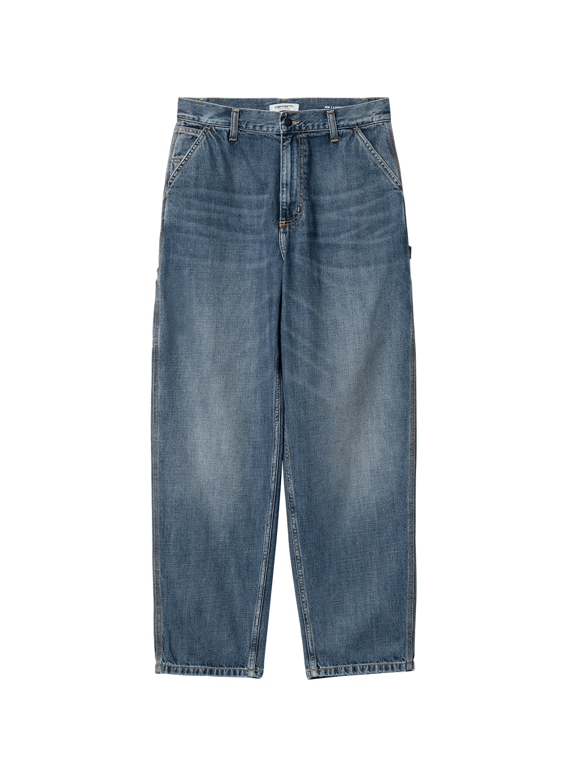 Jean droit en coton CARHARTT WIP Bleu