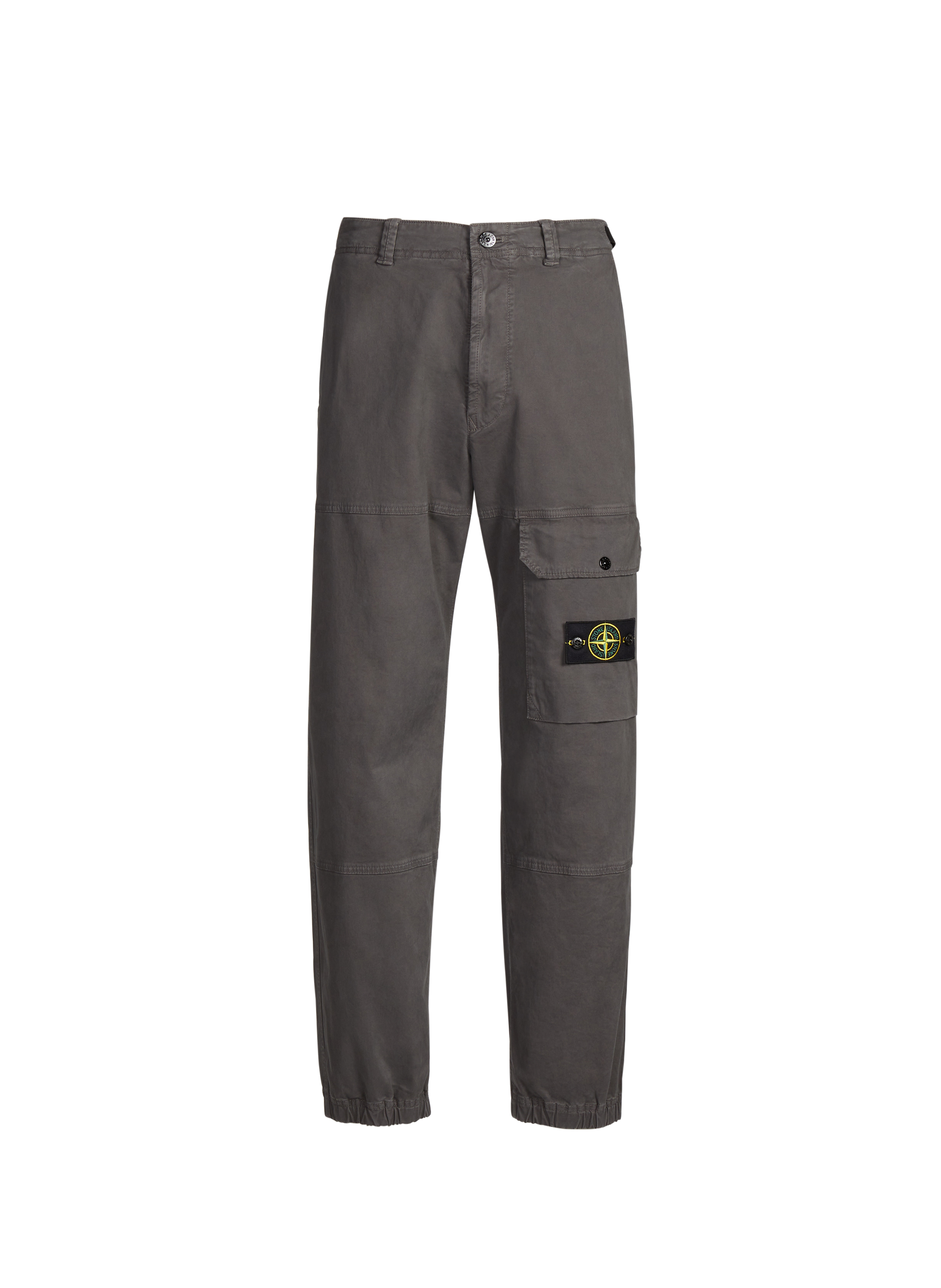 Pantalon cargo en coton mélangé STONE ISLAND Gris