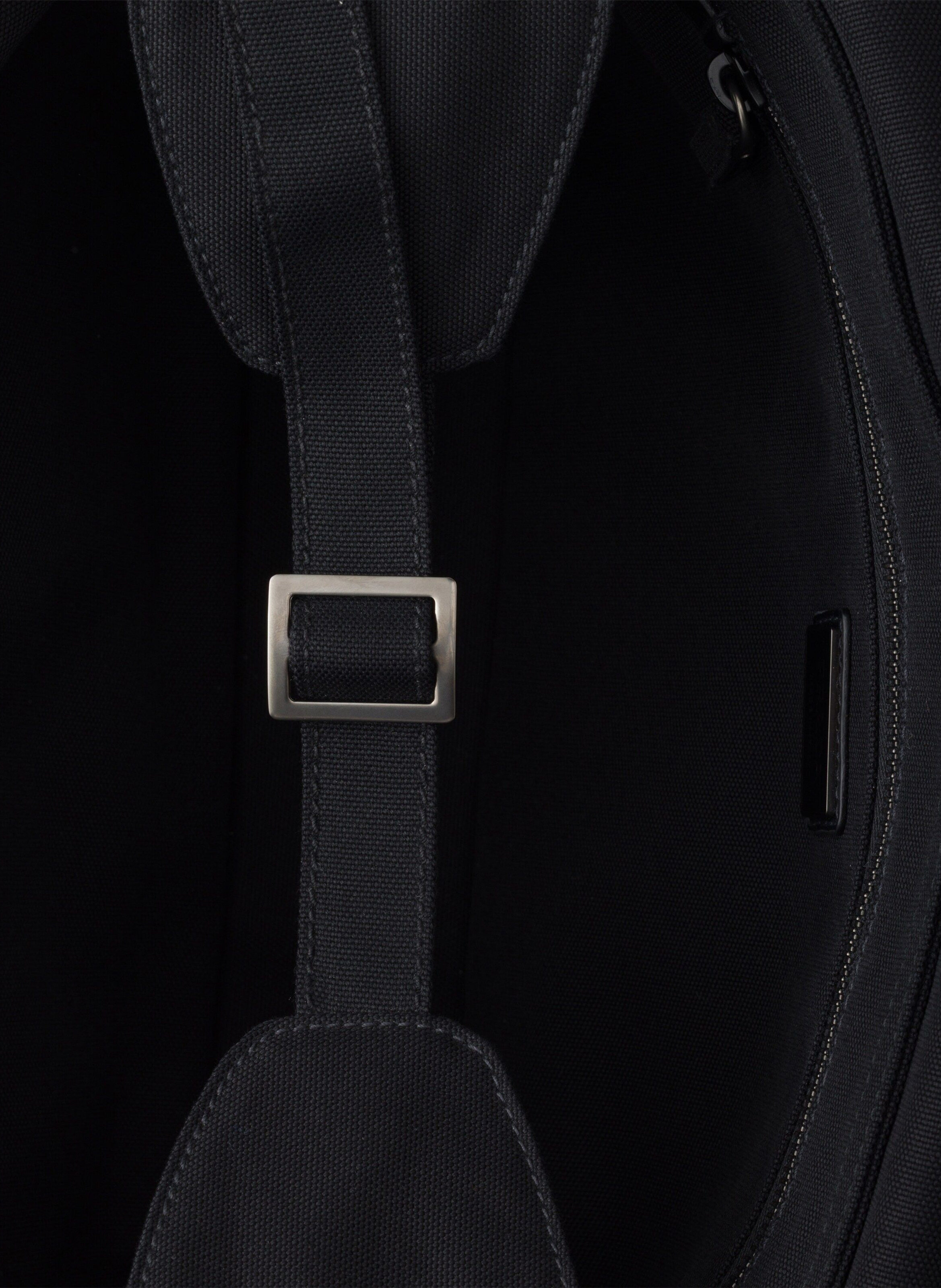 Sac porté épaule en toile PRADA Noir