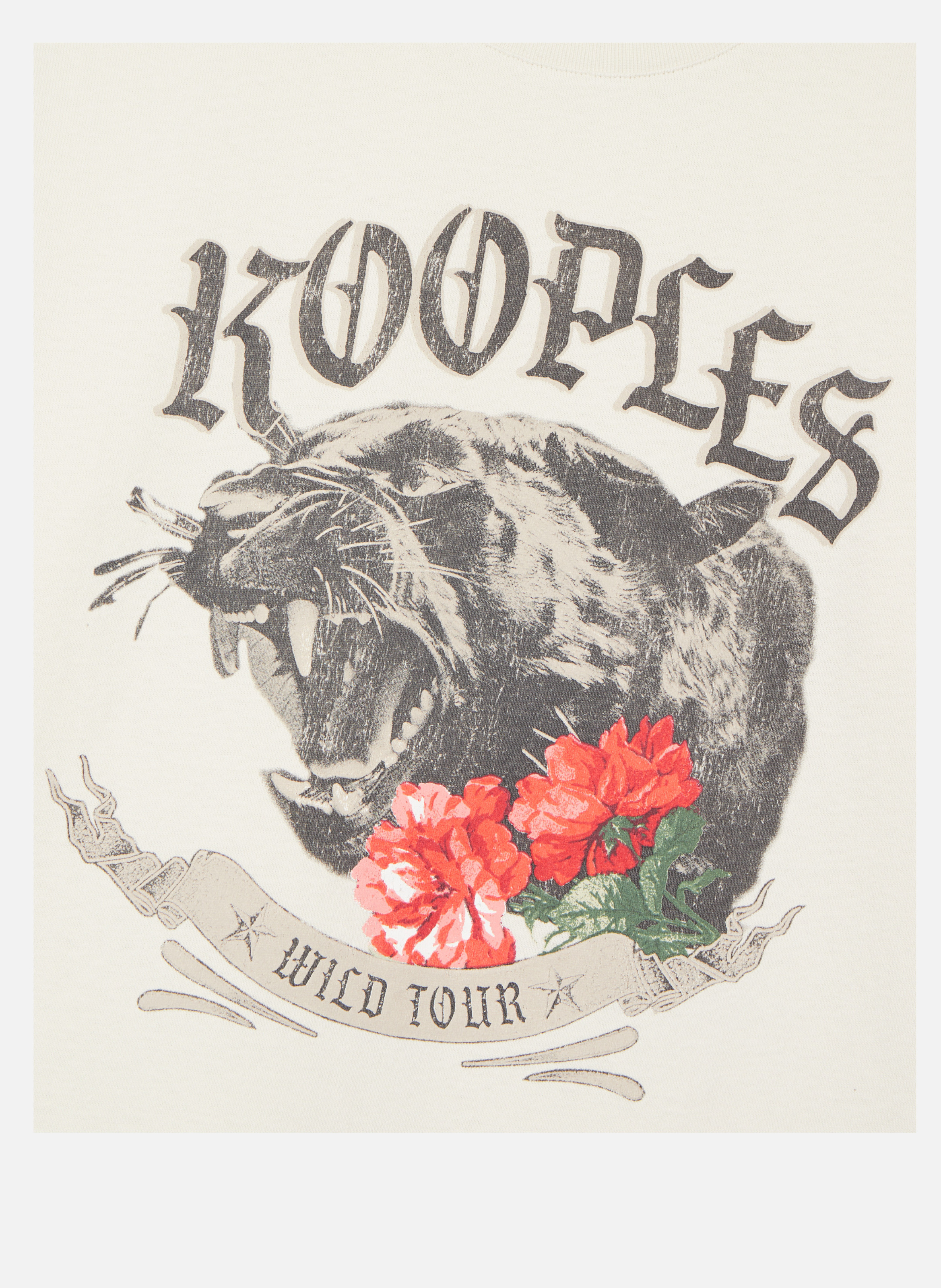 T-shirt avec sérigraphie panthère THE KOOPLES Beige