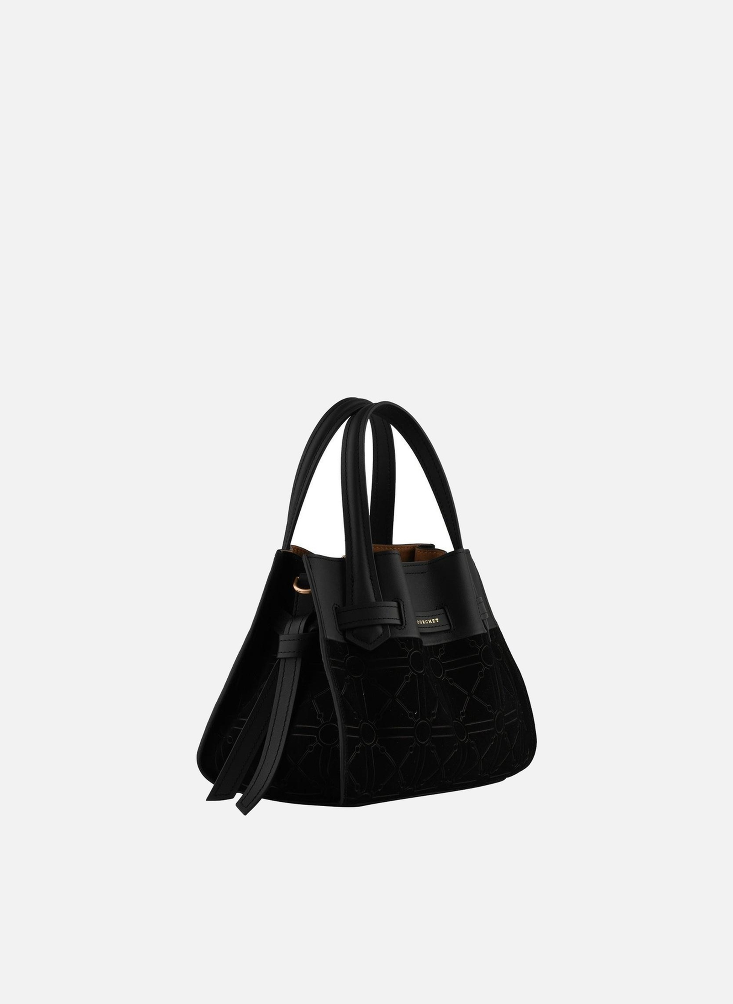 Blossom neo daim | sac à main POURCHET Noir