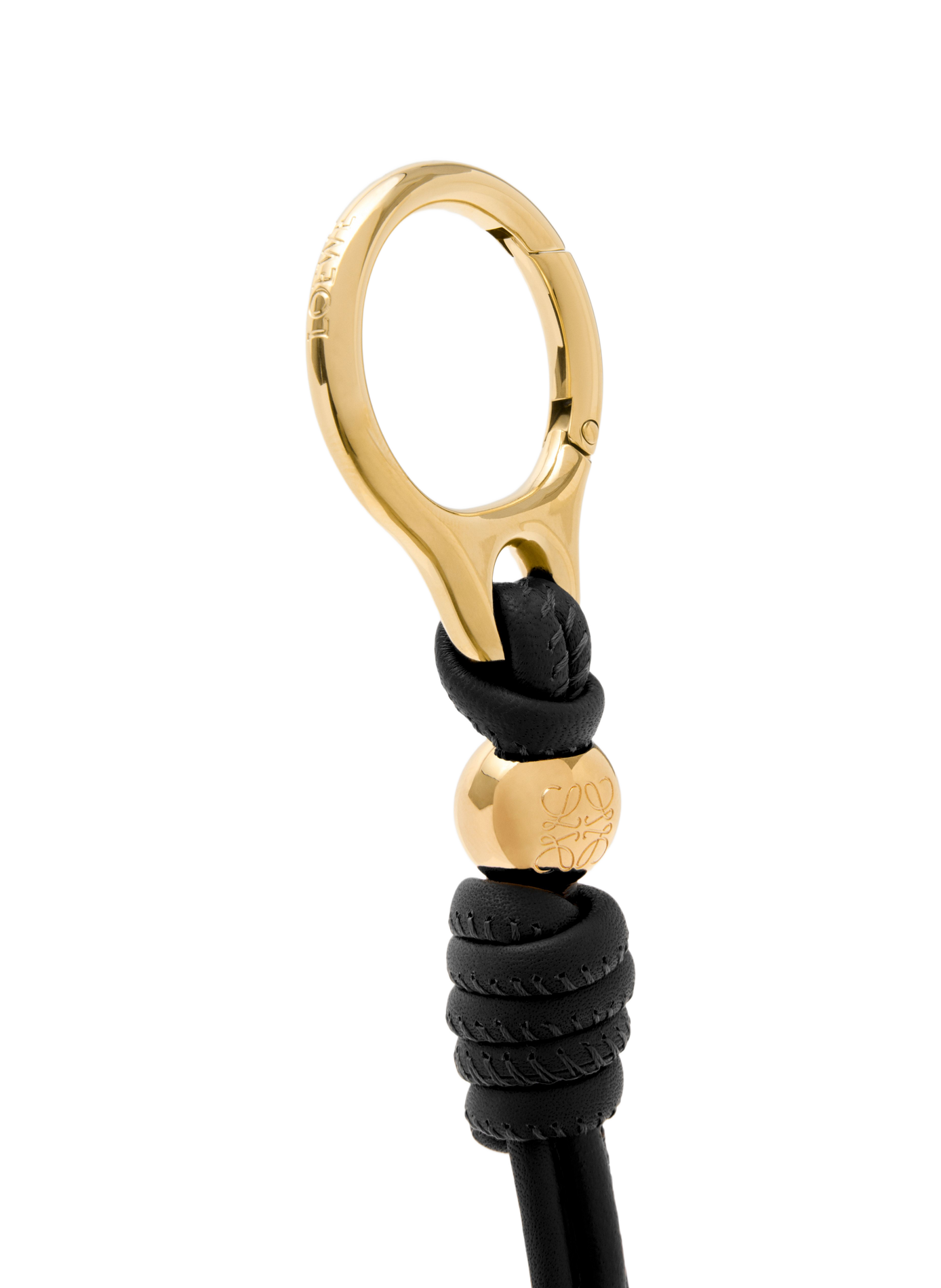 Classic calfskin leather tree personalization charm LOEWE Black