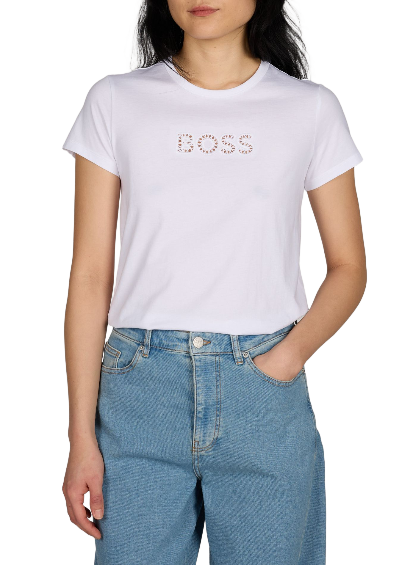 Eventsa cotton T-shirt BOSS White