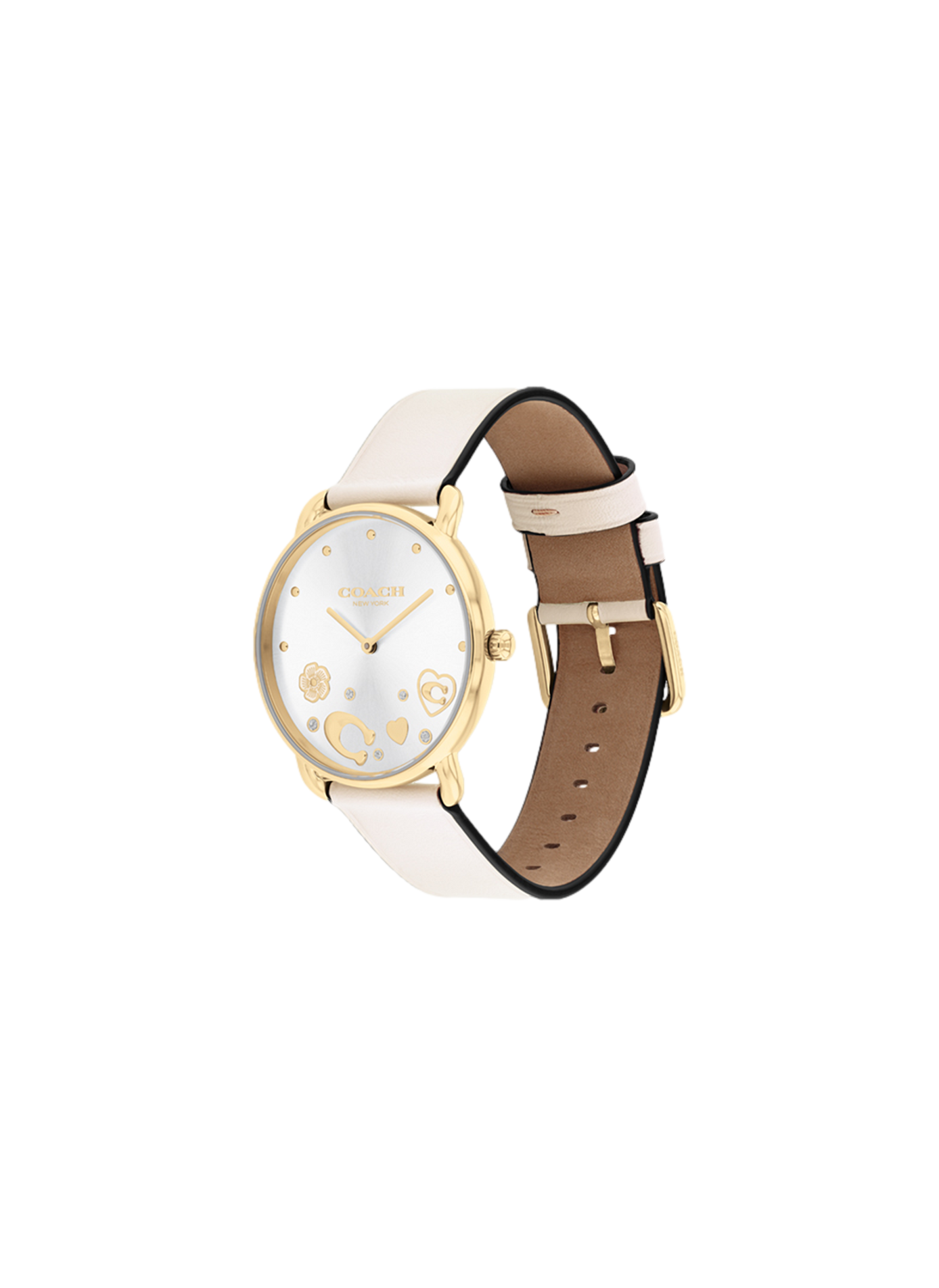 Montre quartz Elliot en cuir COACH MONTRES Blanc