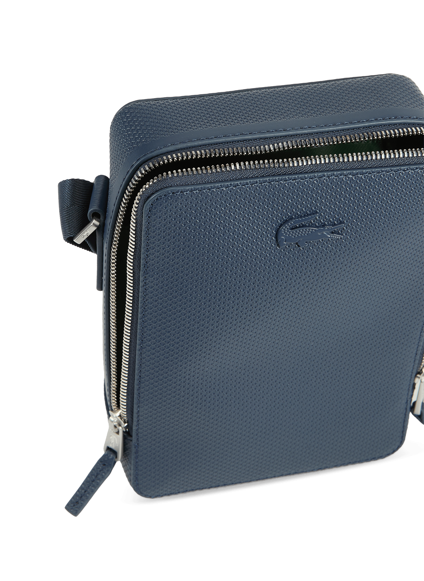 Leather bag LACOSTE Blue