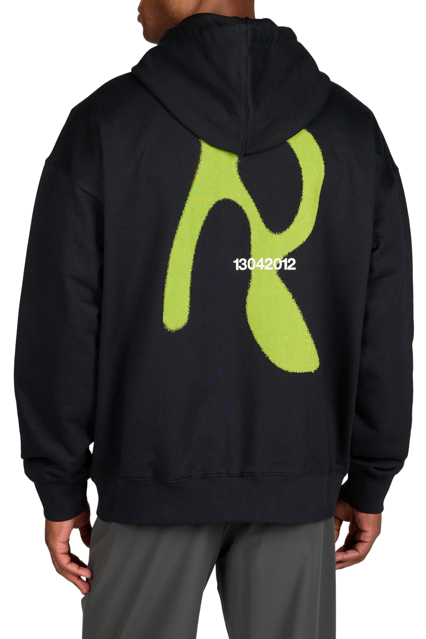 Hoodie à capuche en coton RAINS Noir