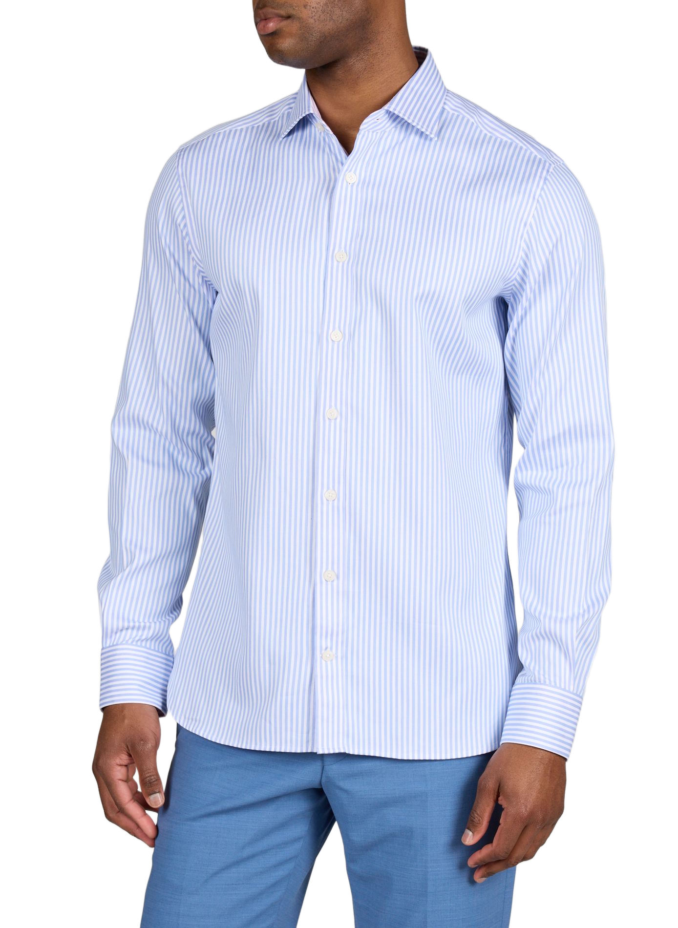 Chemise à rayures en coton HACKETT Bleu