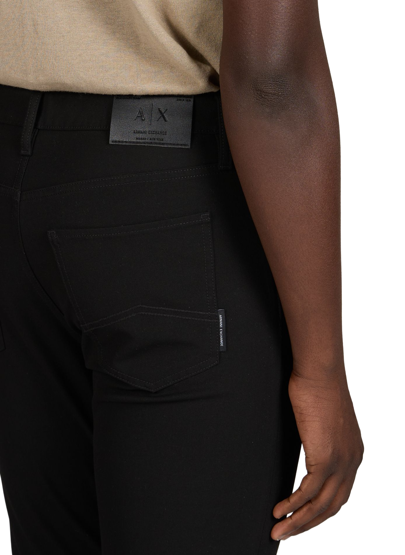 Plain slim-fit trousers ARMANI EXCHANGE Black