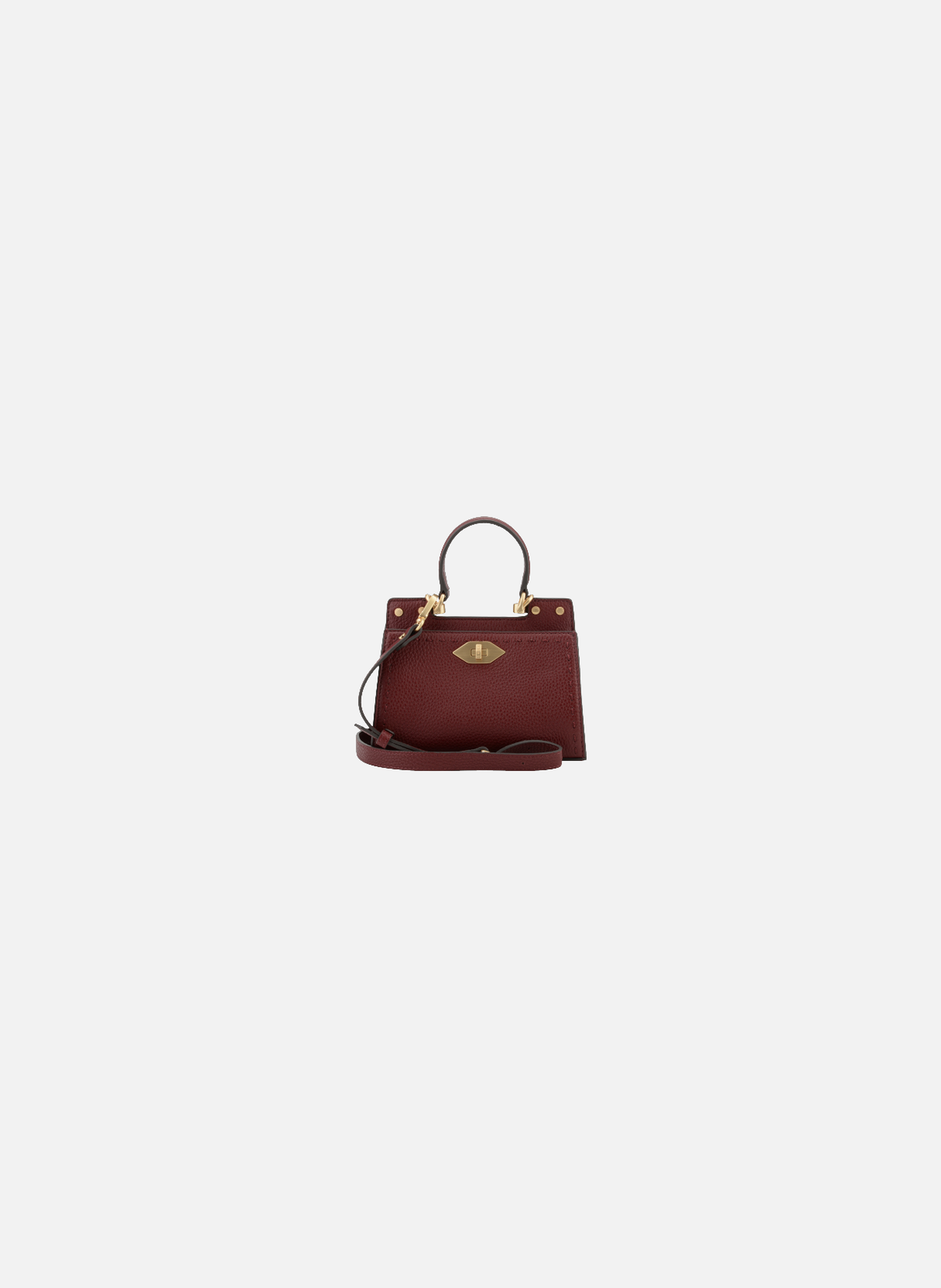 Trianon | sac à main micro en cuir de vachette POURCHET Rouge