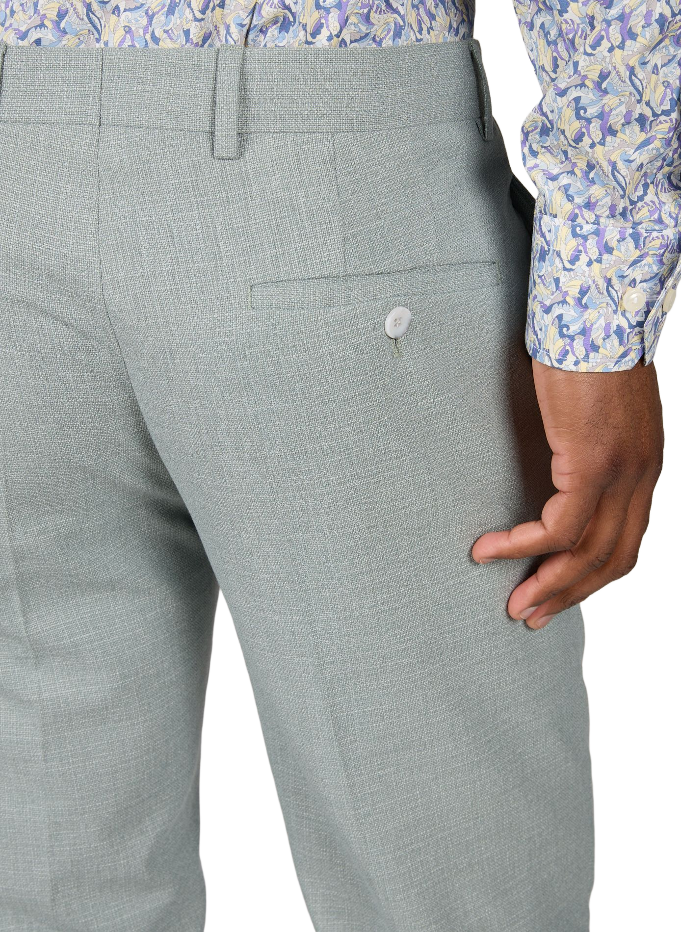Tapered pleated pants STRELLSON Green