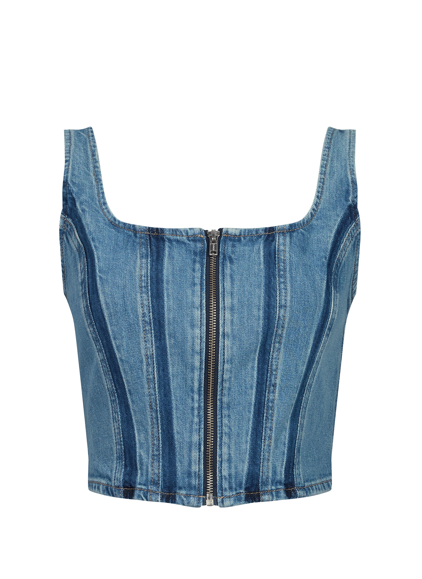 Bustier denim avec zip avant en coton mélangé LEVI'S Bleu