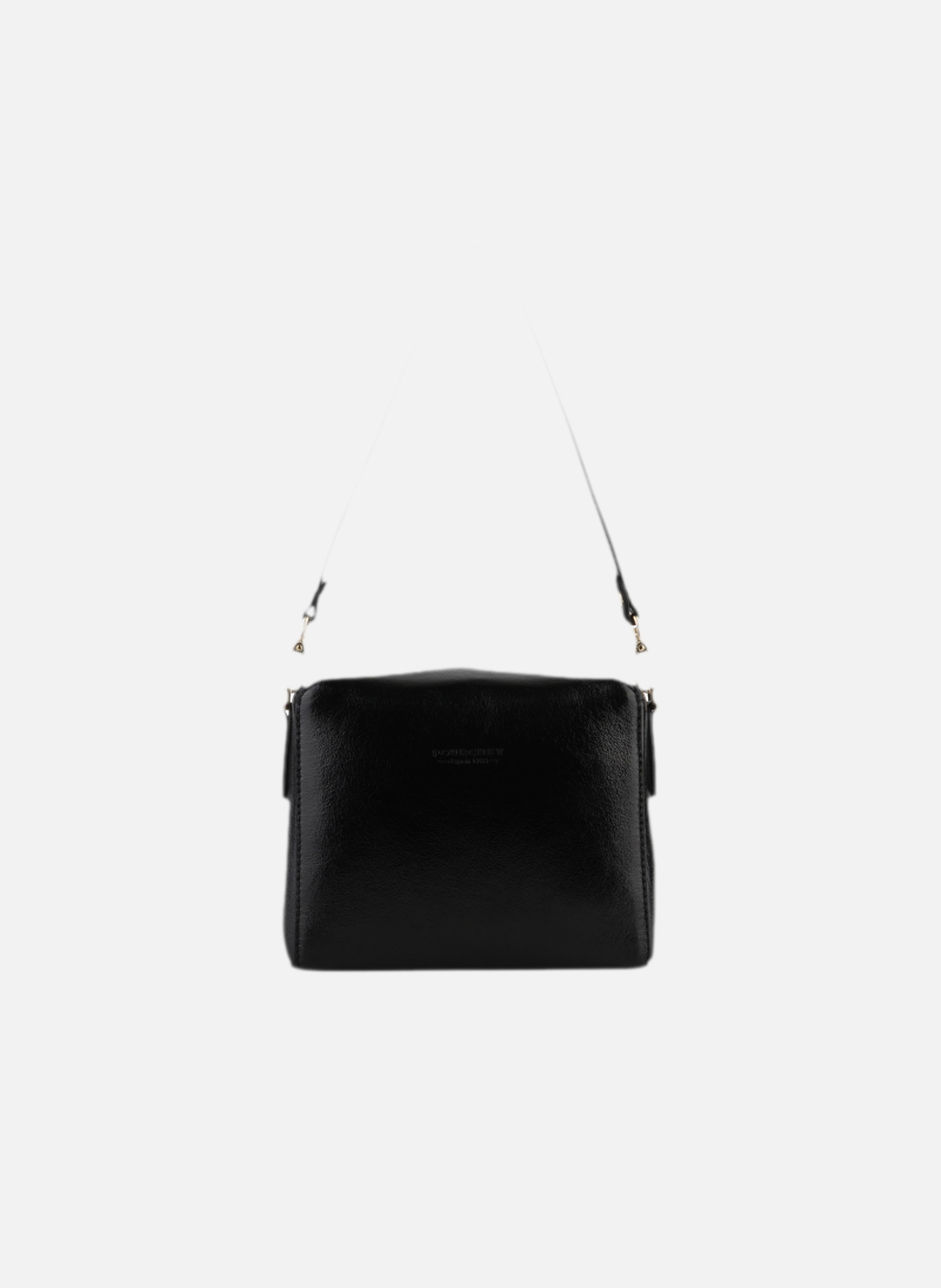 Cassetta metallic | sac porté crossbody en cuir de vachette POURCHET Noir