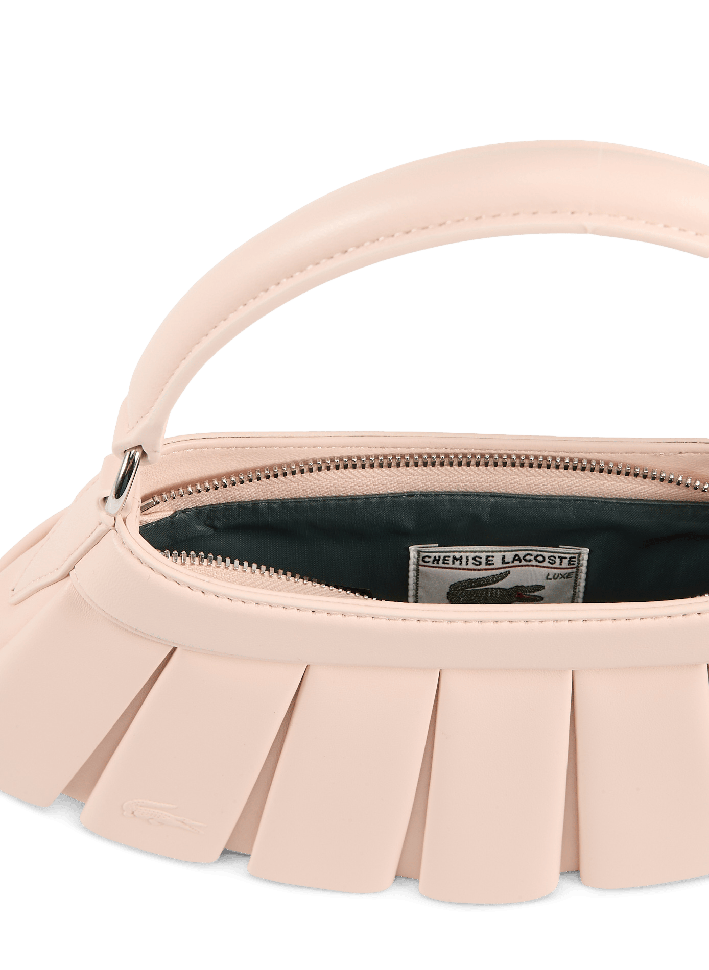 sac à main en cuir LACOSTE Rose