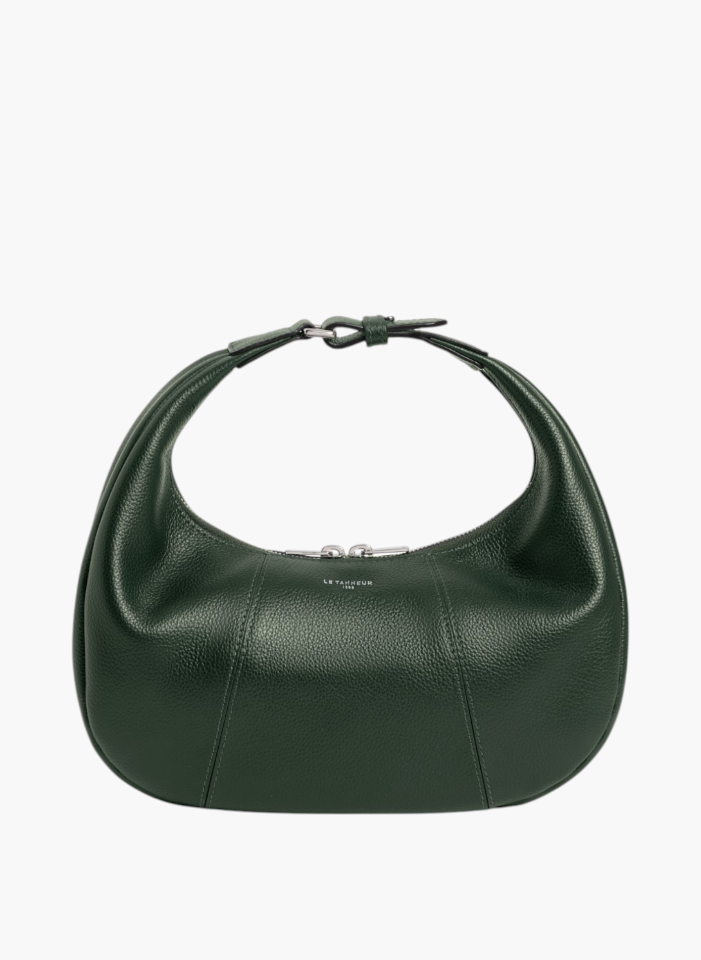 Petit sac hobo juliette en cuir grainé LE TANNEUR Vert