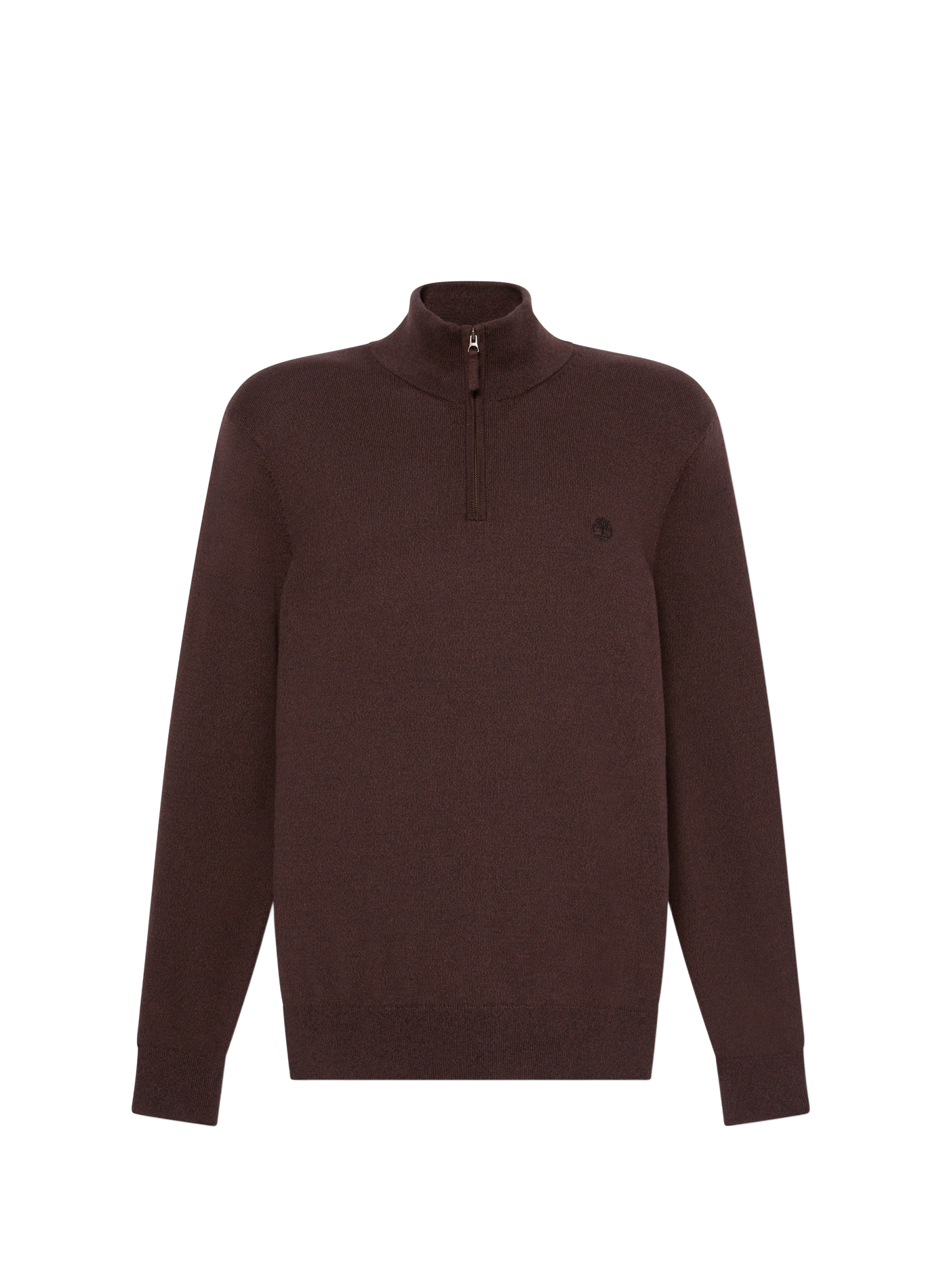 Straight cut high-neck cotton sweater TIMBERLAND Brown